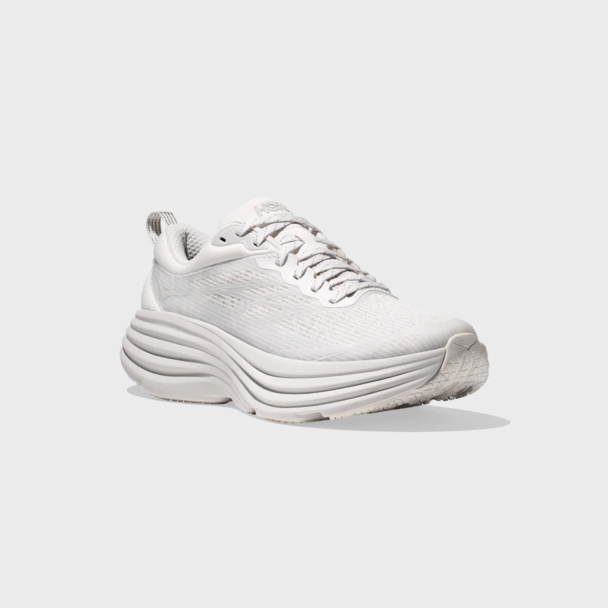 Hoka Bondi 8 Ts - Caged White / Cosmic Grey Comfortable Challenger