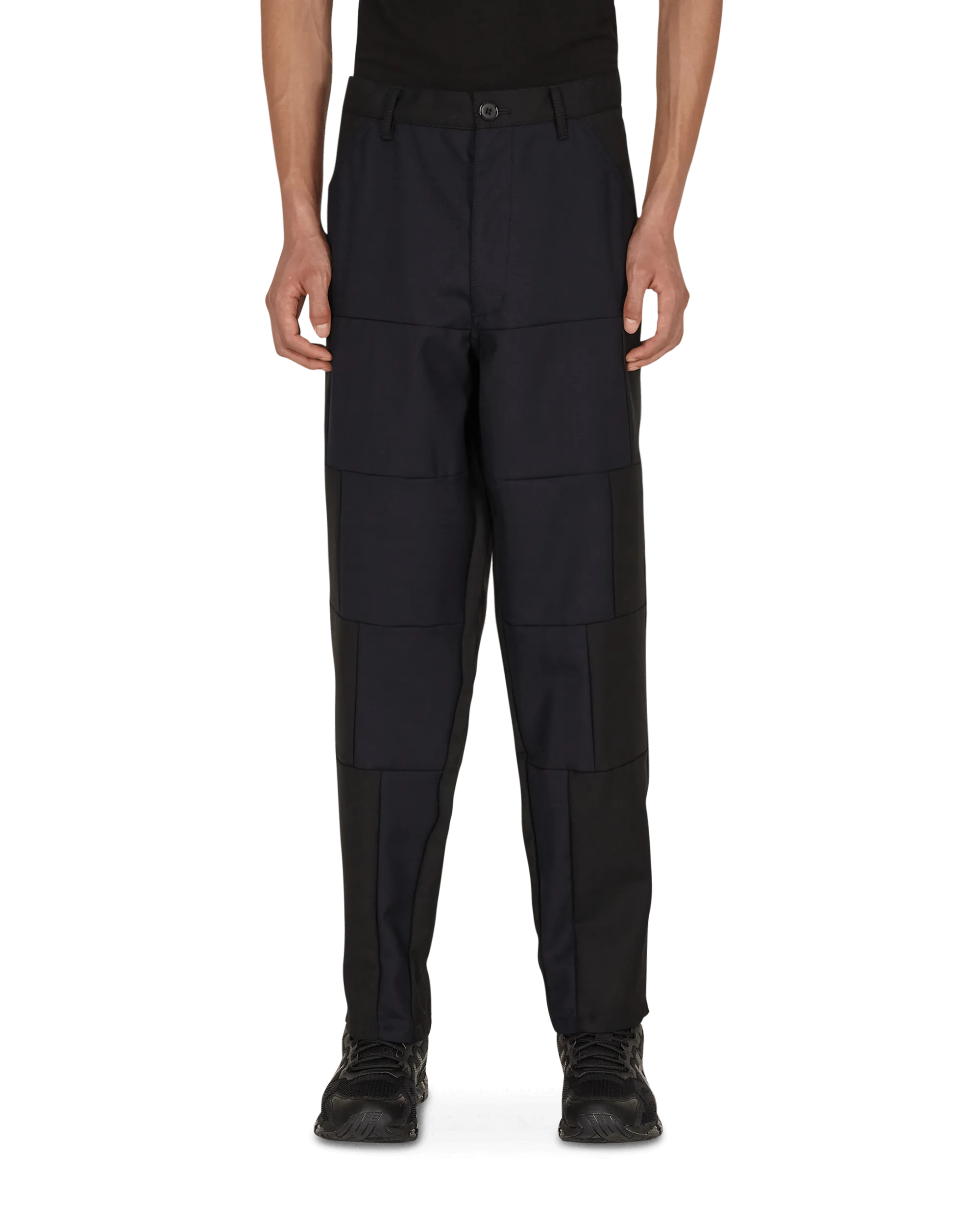Easy-Adjust Hook Patchwork Trousers Multicolor