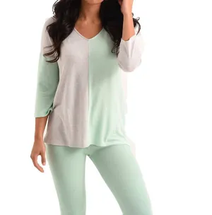 Pull Penelope 2 Tone Kashmira en gris/menthe