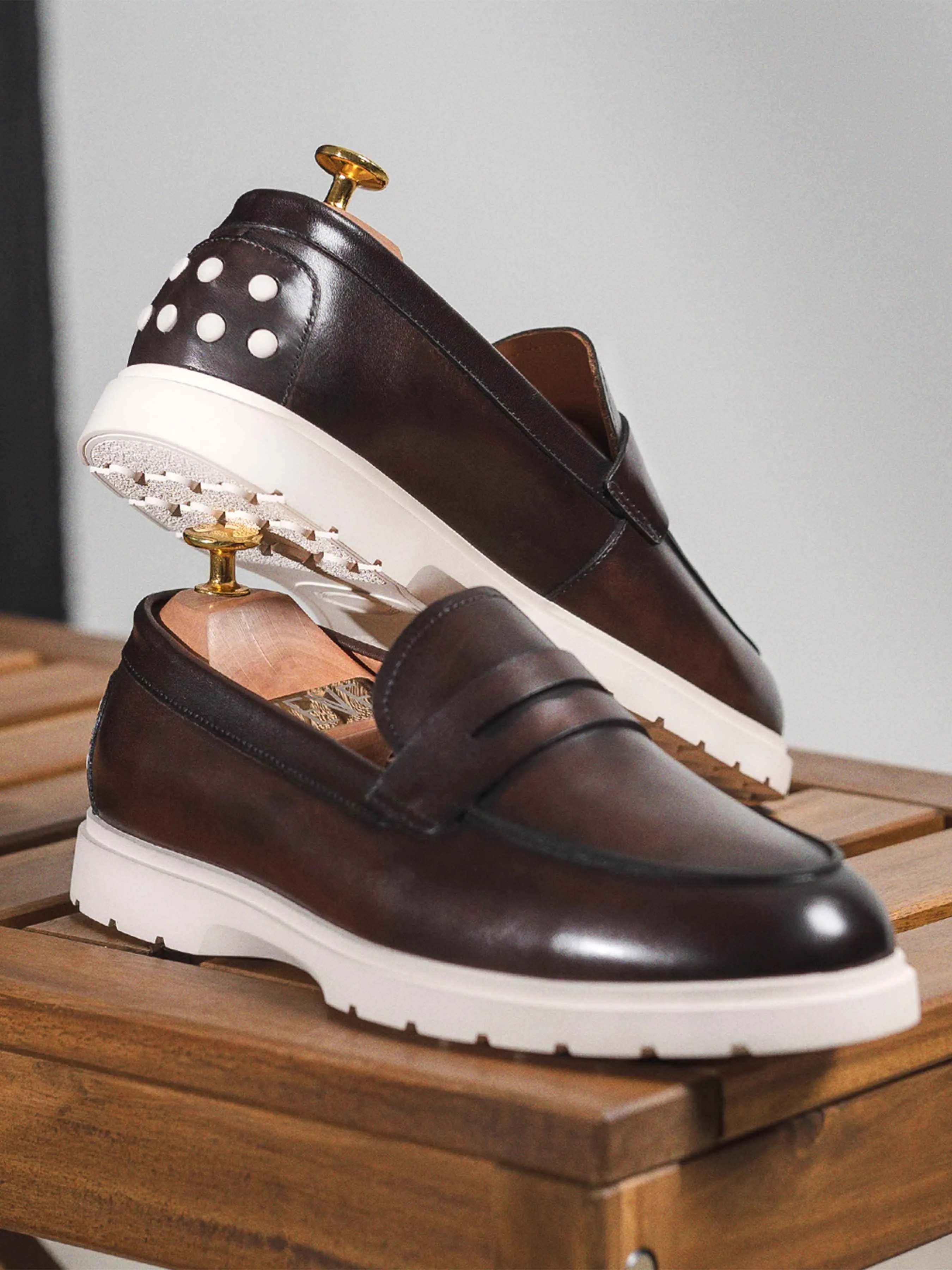 Penny Loafer - Coffee (Chalk Sole) Deal Of The Century Chase What Moves You