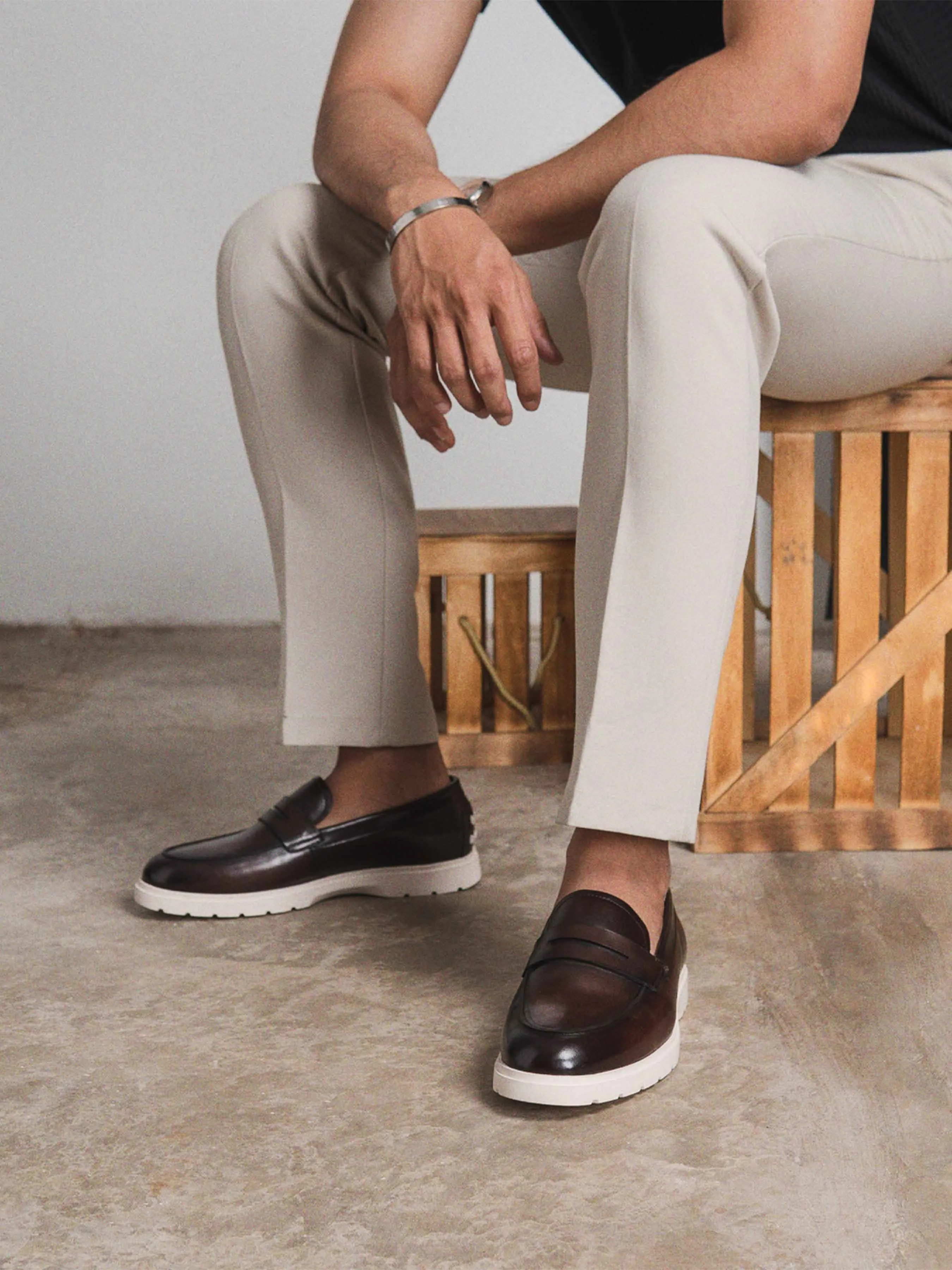 Penny Loafer - Coffee (Chalk Sole) Engineered for Speed