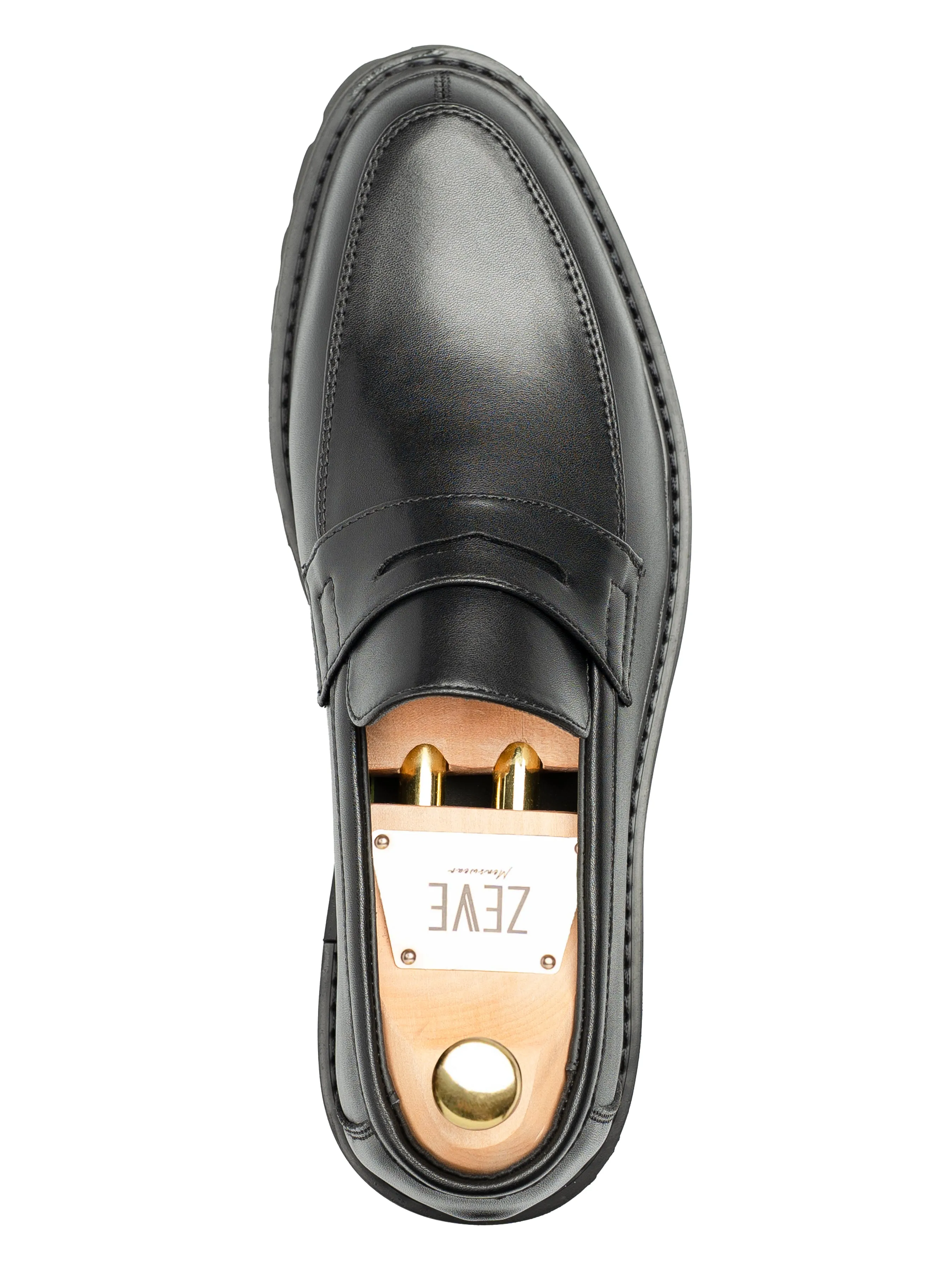 Penny Loafer - Solid Black Leather (Brava Sole) "Stylish Design Design Design