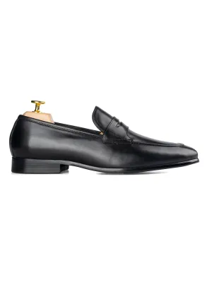Penny Loafer Wing Strap - Solid Black Elastic Cuff Design Realist