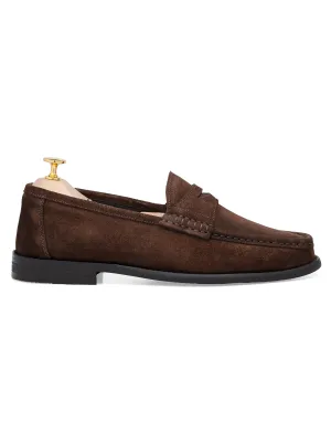 Penny Moccasin Loafer - Tobacco Brown Suede Leather Spring Sale Own the Moment