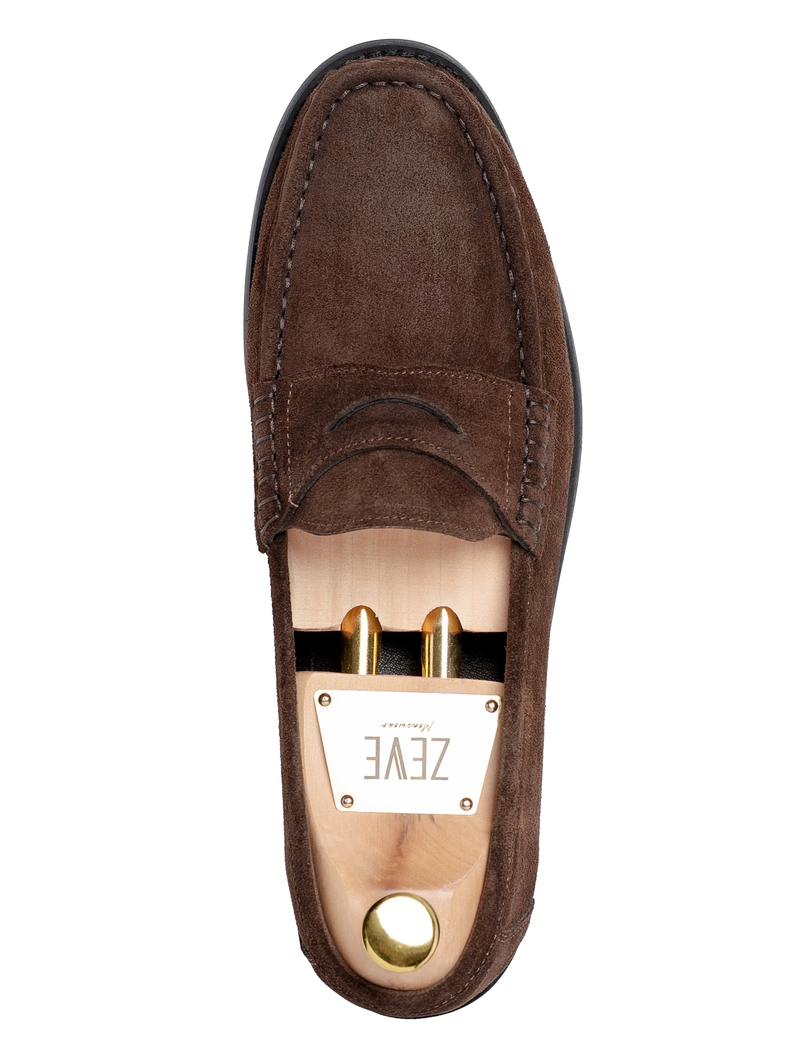 Penny Moccasin Loafer - Tobacco Brown Suede Leather Redefine Classic