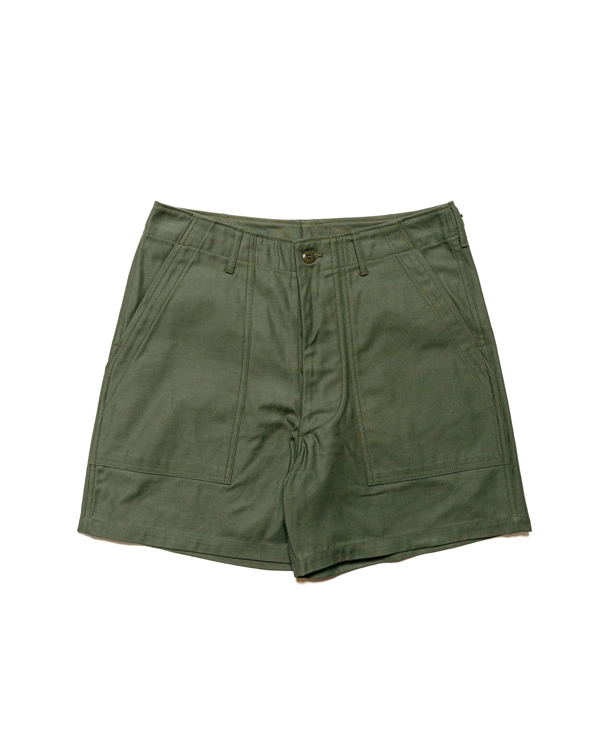 "Sophisticated Fabric The Real Mccoy'S Mp24004 Utility Shorts / Cotton Sateen Olive