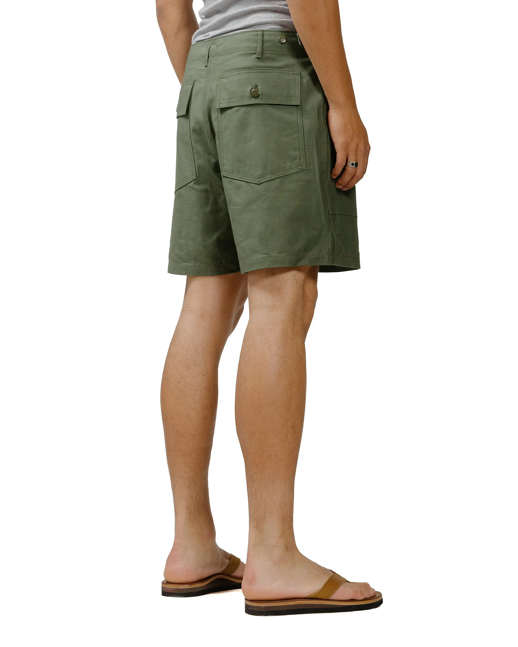 Blend Material The Real Mccoy'S Mp24004 Utility Shorts / Cotton Sateen Olive