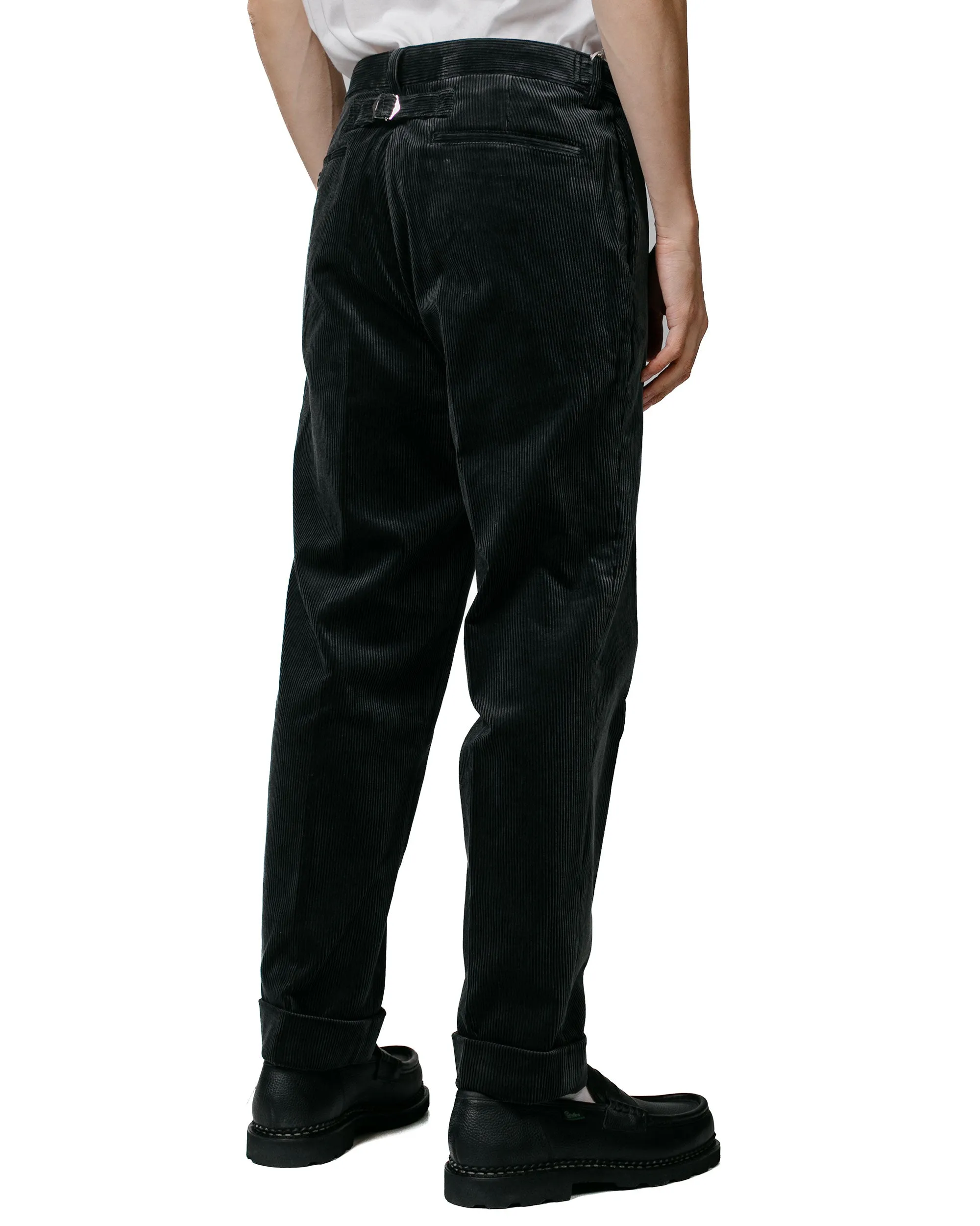 Next-Gen Sleeve Beams Plus Ivy Trousers Ankle-Cut Corduroy Charcoal Grey