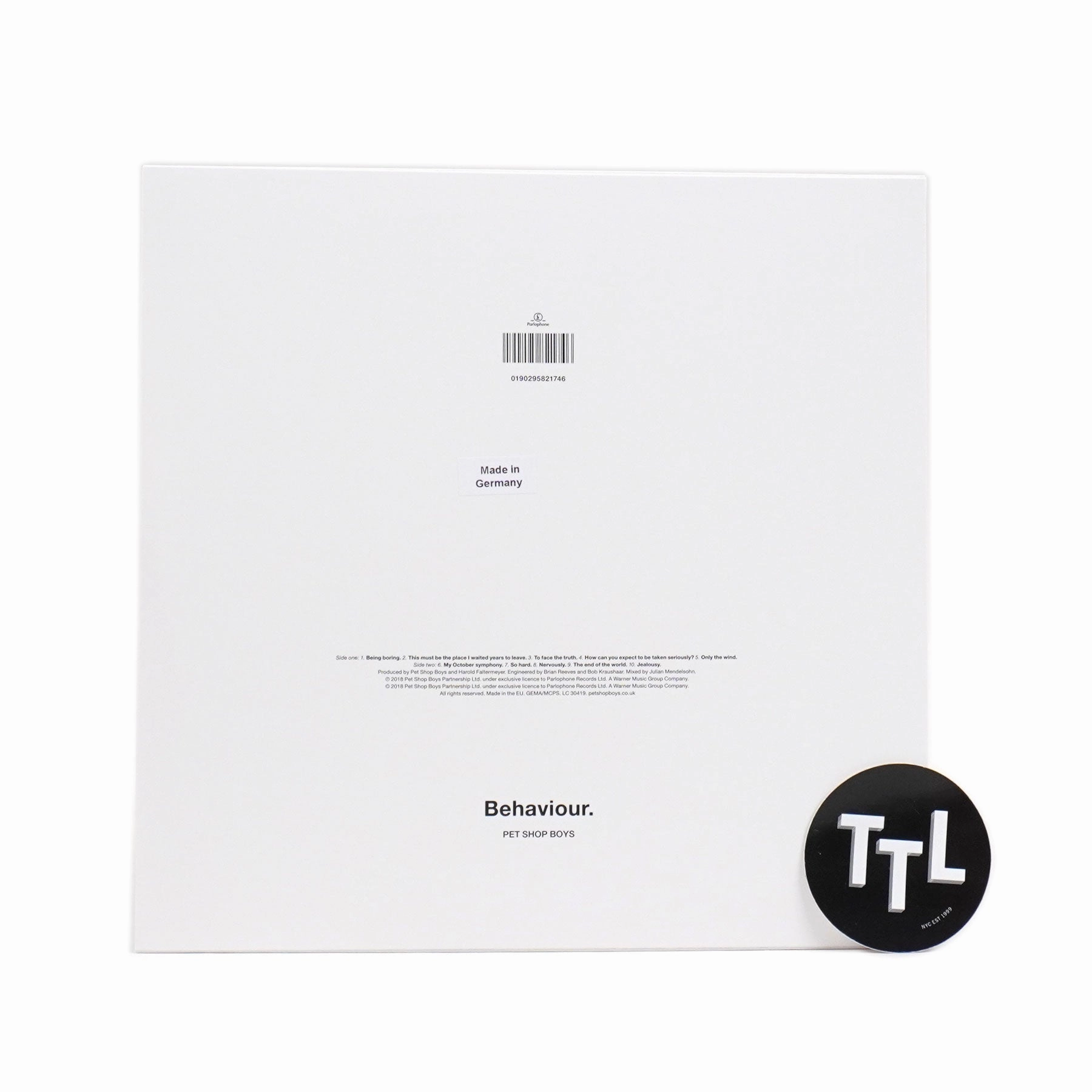 Pet Shop Boys: Behaviour (180g) Vinyl LP