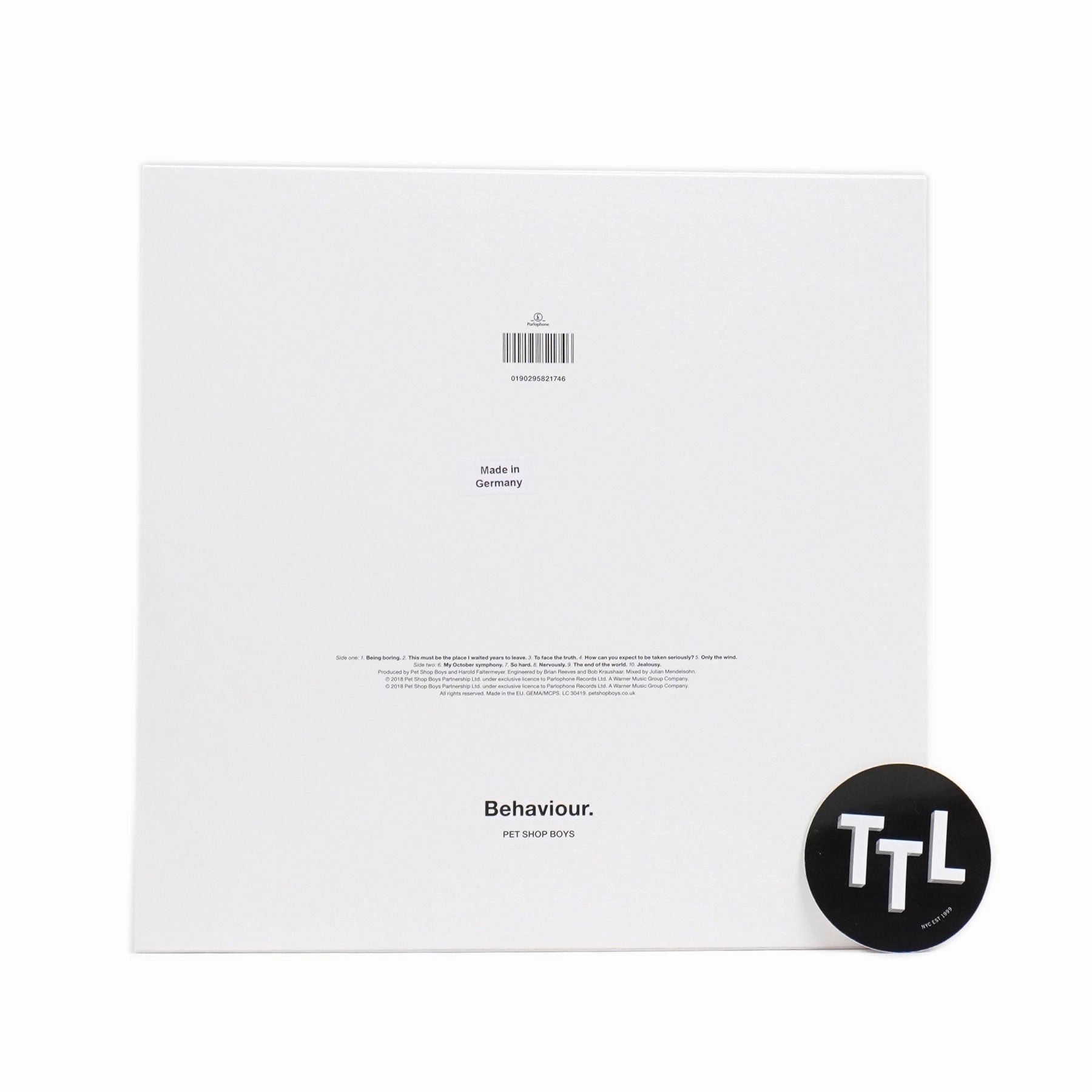Pet Shop Boys: Behaviour (180g) Vinyl LP