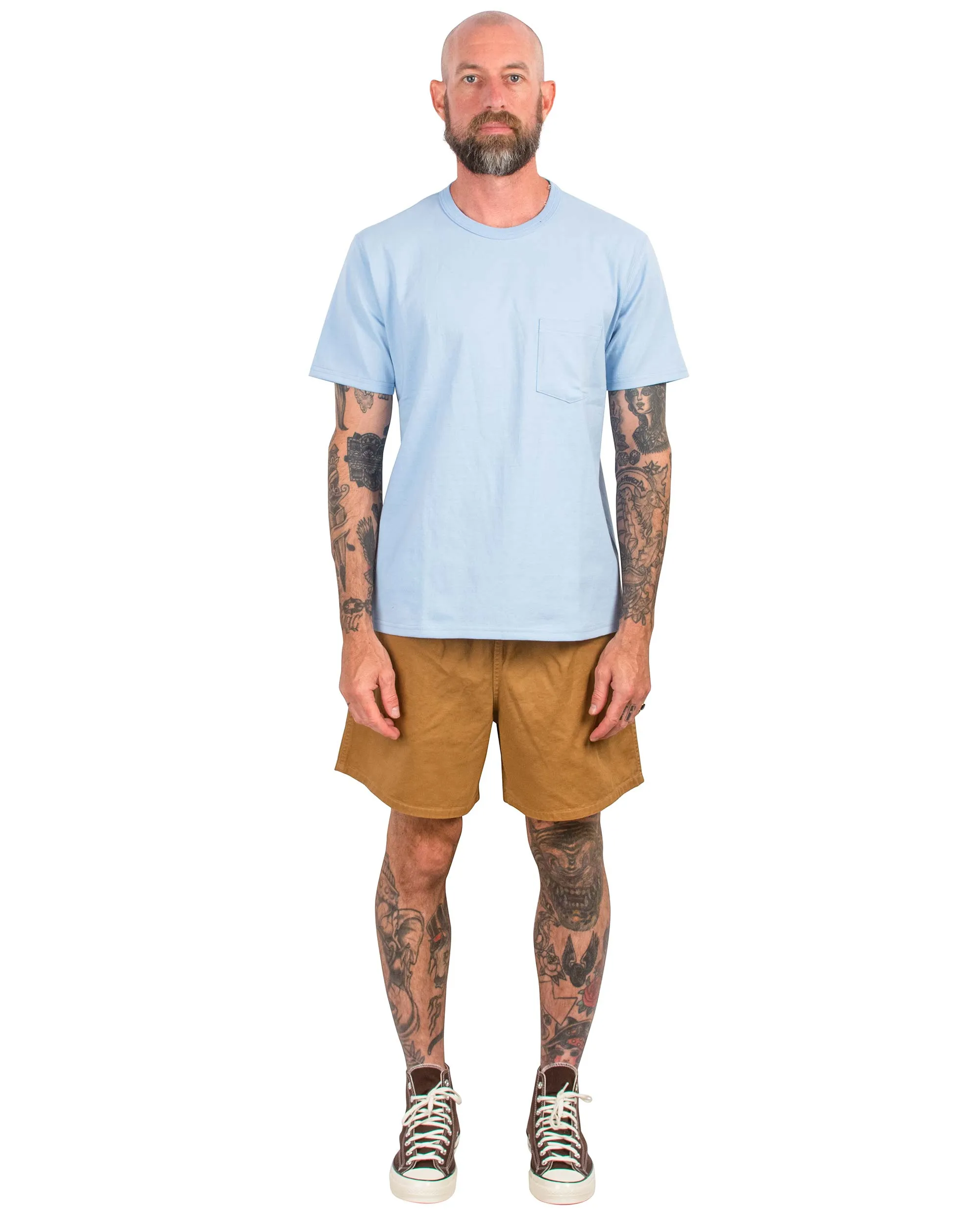 Removable Straps Adjustable Band Design The Real Mccoy'S Mp22015 Cotton Drill Swim Shorts (Over-Dyed) Chestnut