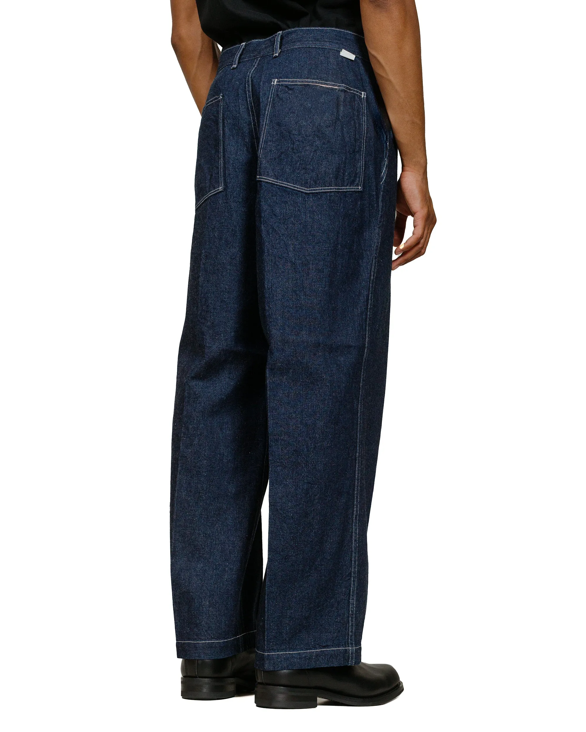 Phigvel Mil Denim Trousers Indigo Open Back Sports Wear Design