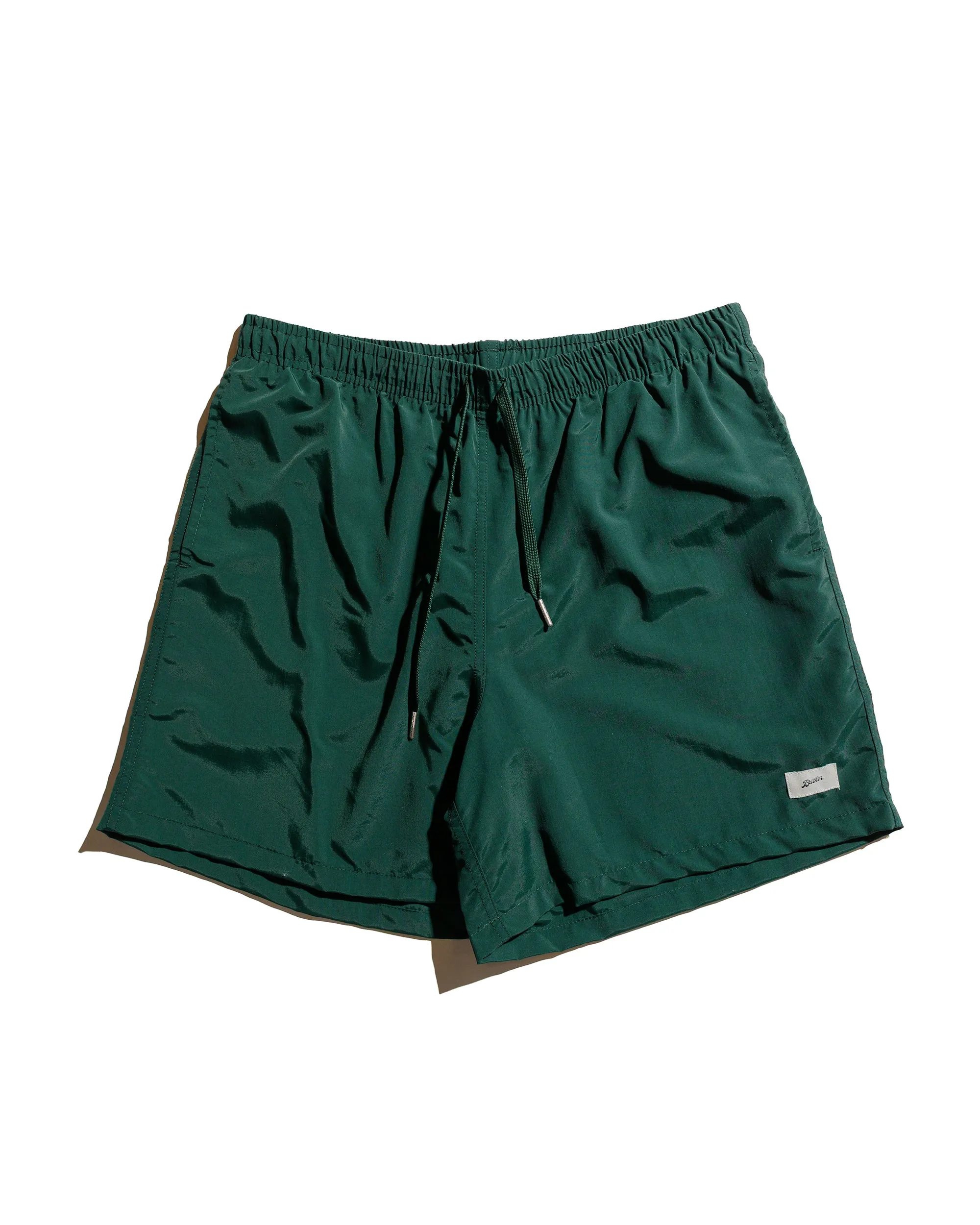 Anti - Right Comfortable Bottom Bather Solid Pine Swim Trunk