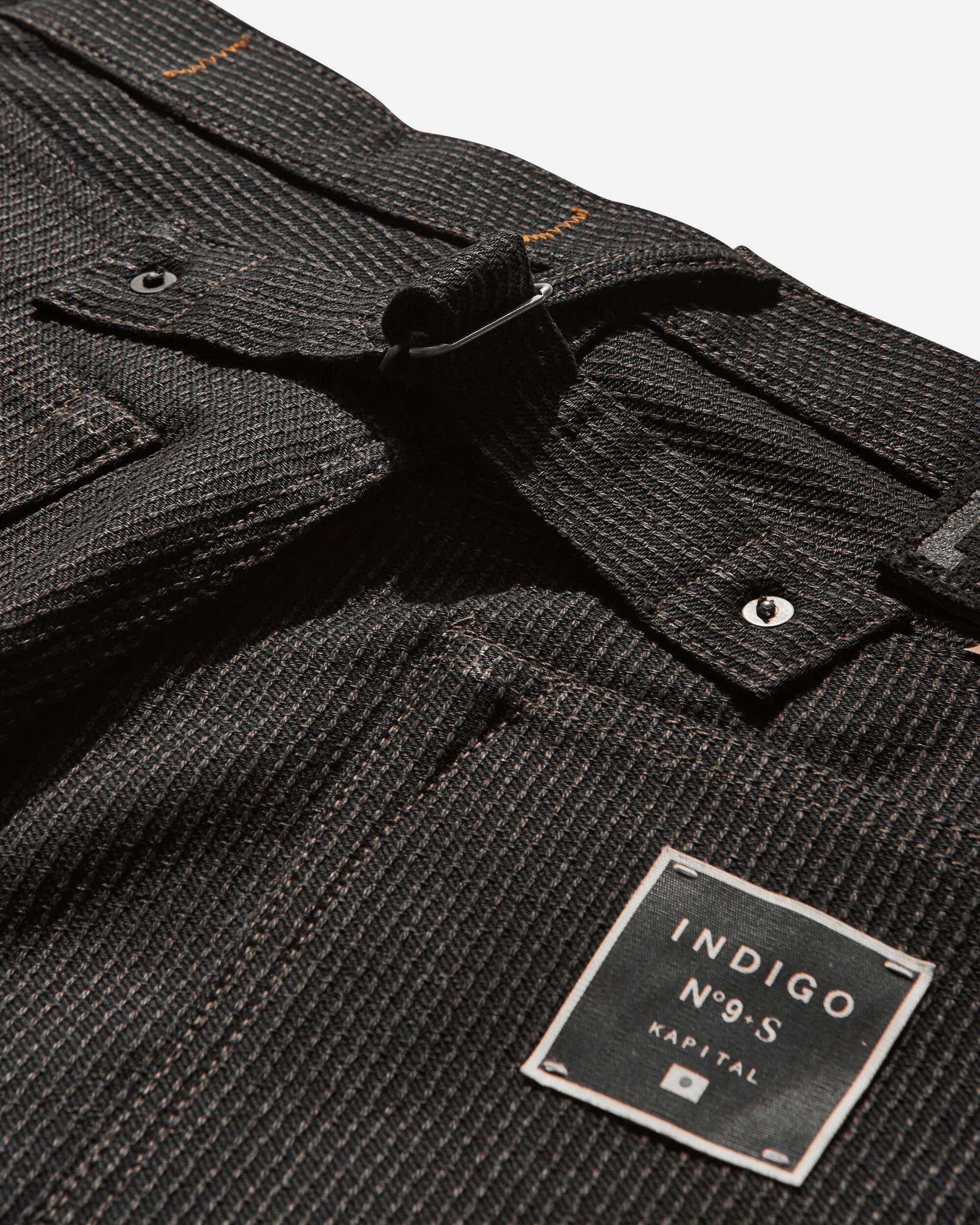 Men'S Century Denim No.9 Monkey Cisco Pants Black Belt Layer Breathable Flannel