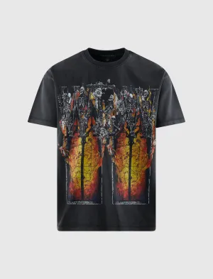 Comfortable Workout Worn Socks Turned Hem Ember Chapel Tee
