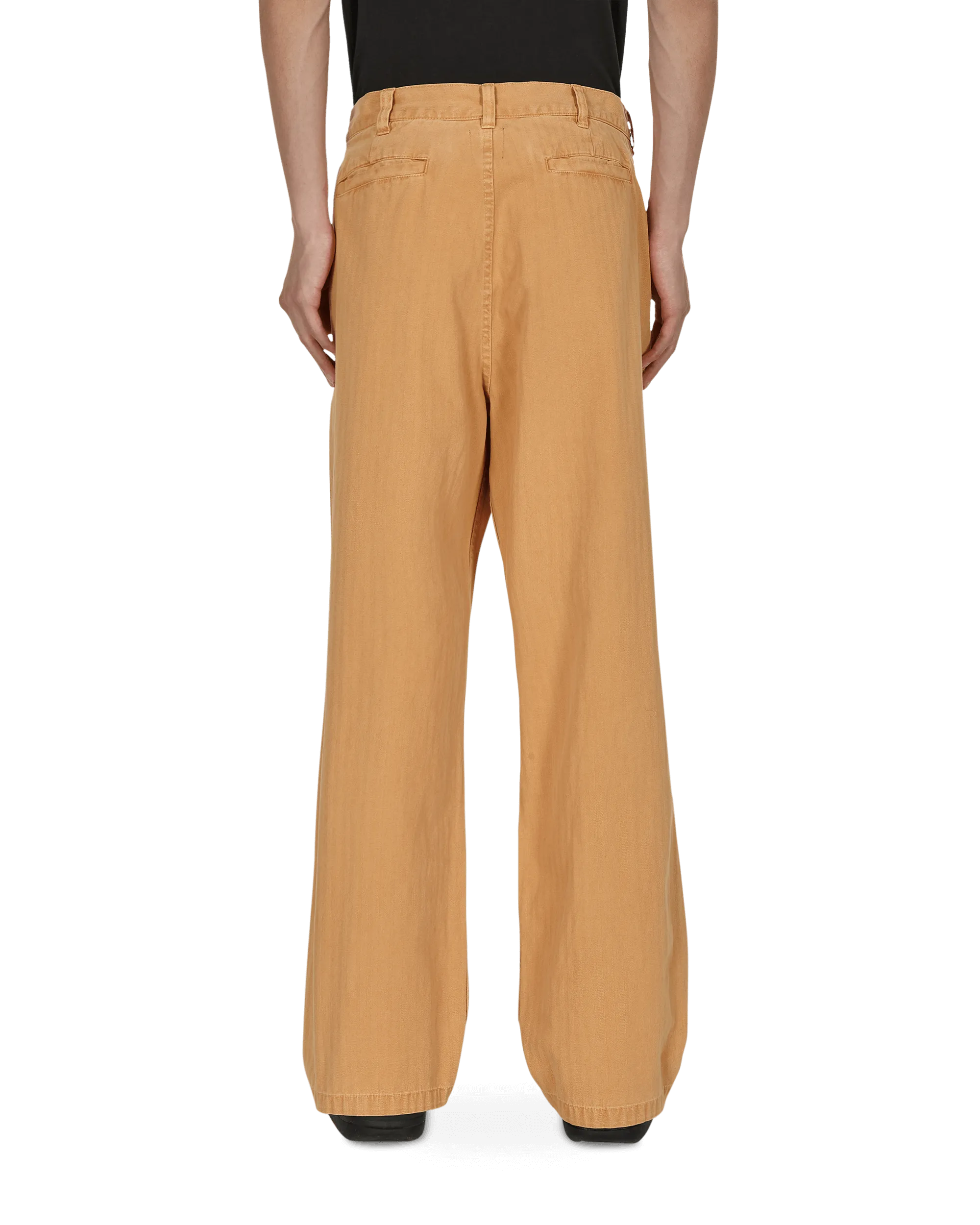 Country Of Origin Label Premium Quality Index Livewire Pigment Dyed Herringbone Pants Orange