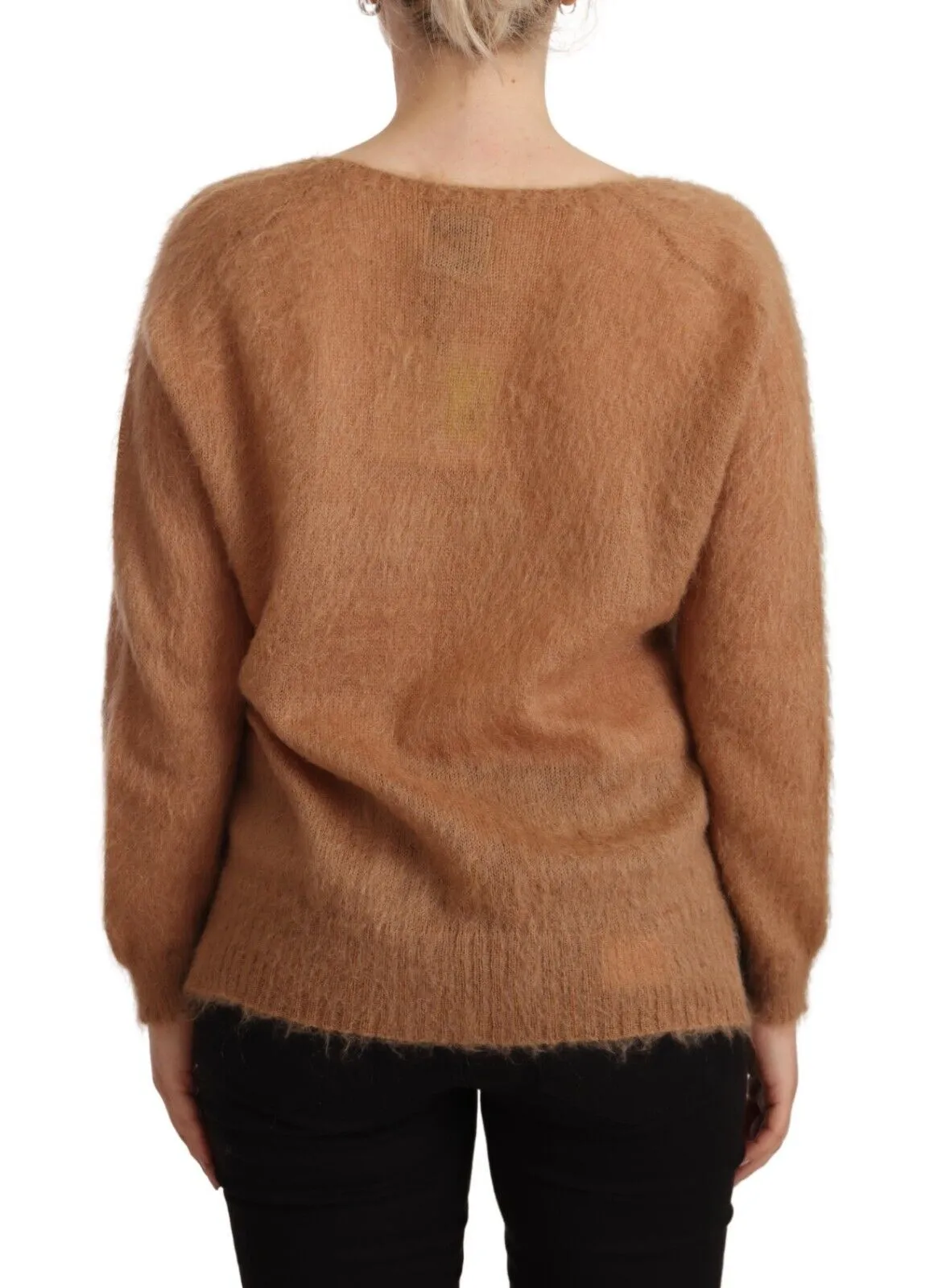 Cardigan à col en V manches longues pour femmes - MEMORIES rose