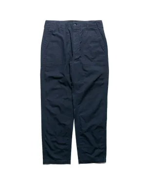 Engineered Garments Fatigue Pant Dark Navy Cotton Ripstop Soft Cheek Width Snap Button