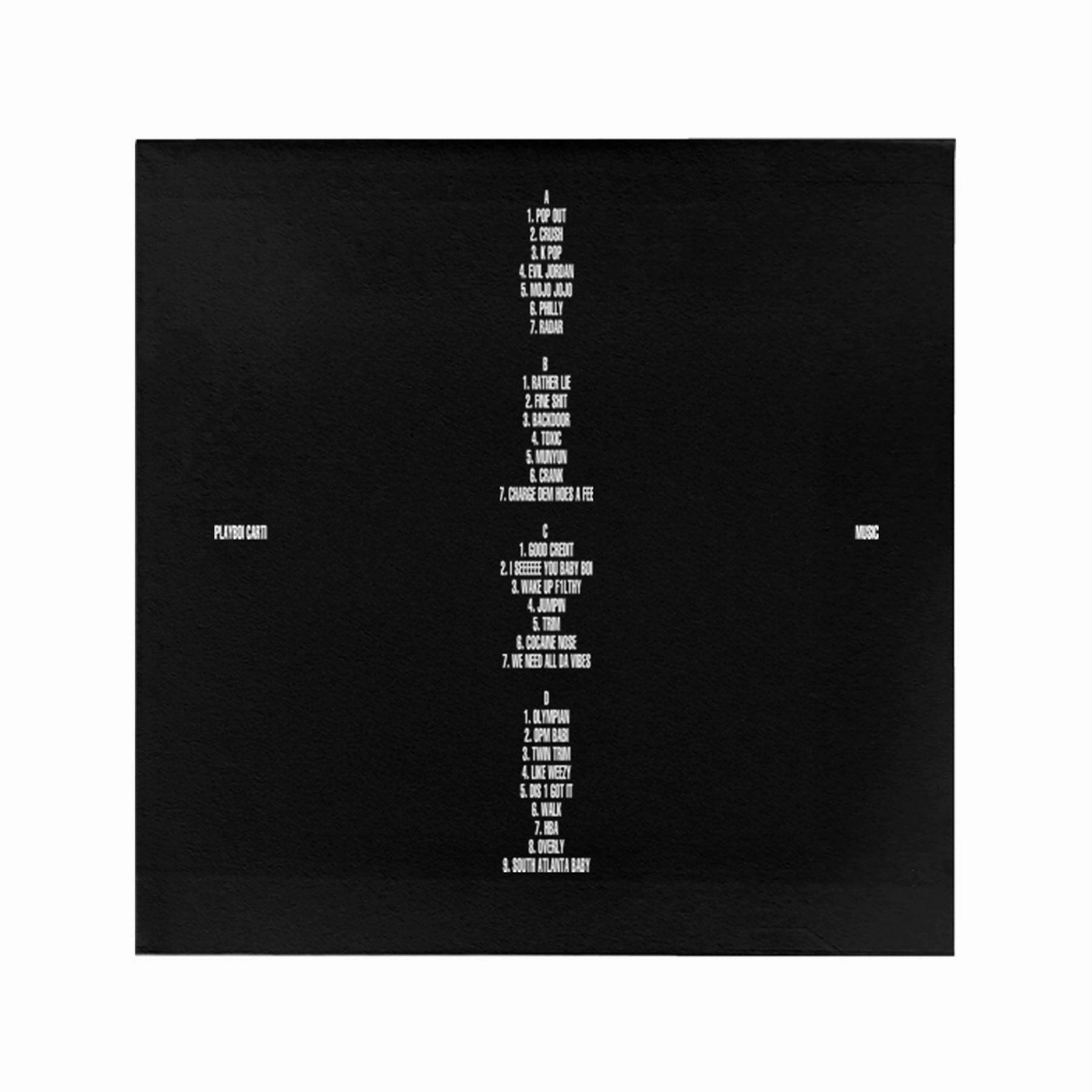 Playboi Carti: MUSIC Vinyl 2LP - PRE-ORDER