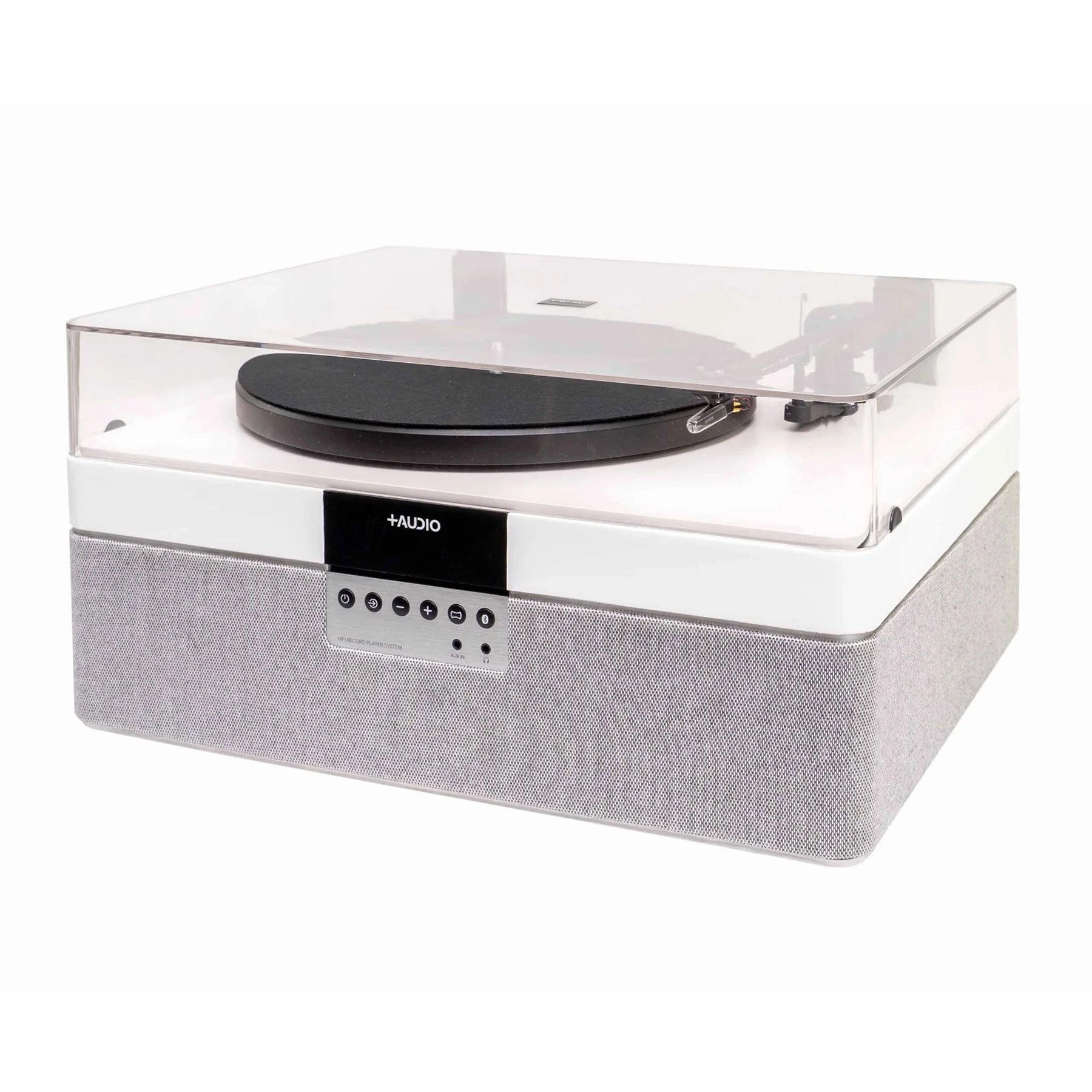 Plus Audio: The  Record Player Turntable   Integrated Audio System w/ Bluetooth - Carbon / 2M Red Upgrade
