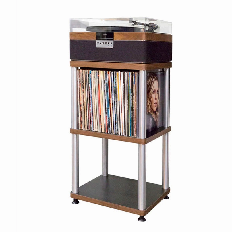 Plus Audio: The  Record Player Turntable   Integrated Audio System w/ Bluetooth - Carbon / 2M Red Upgrade