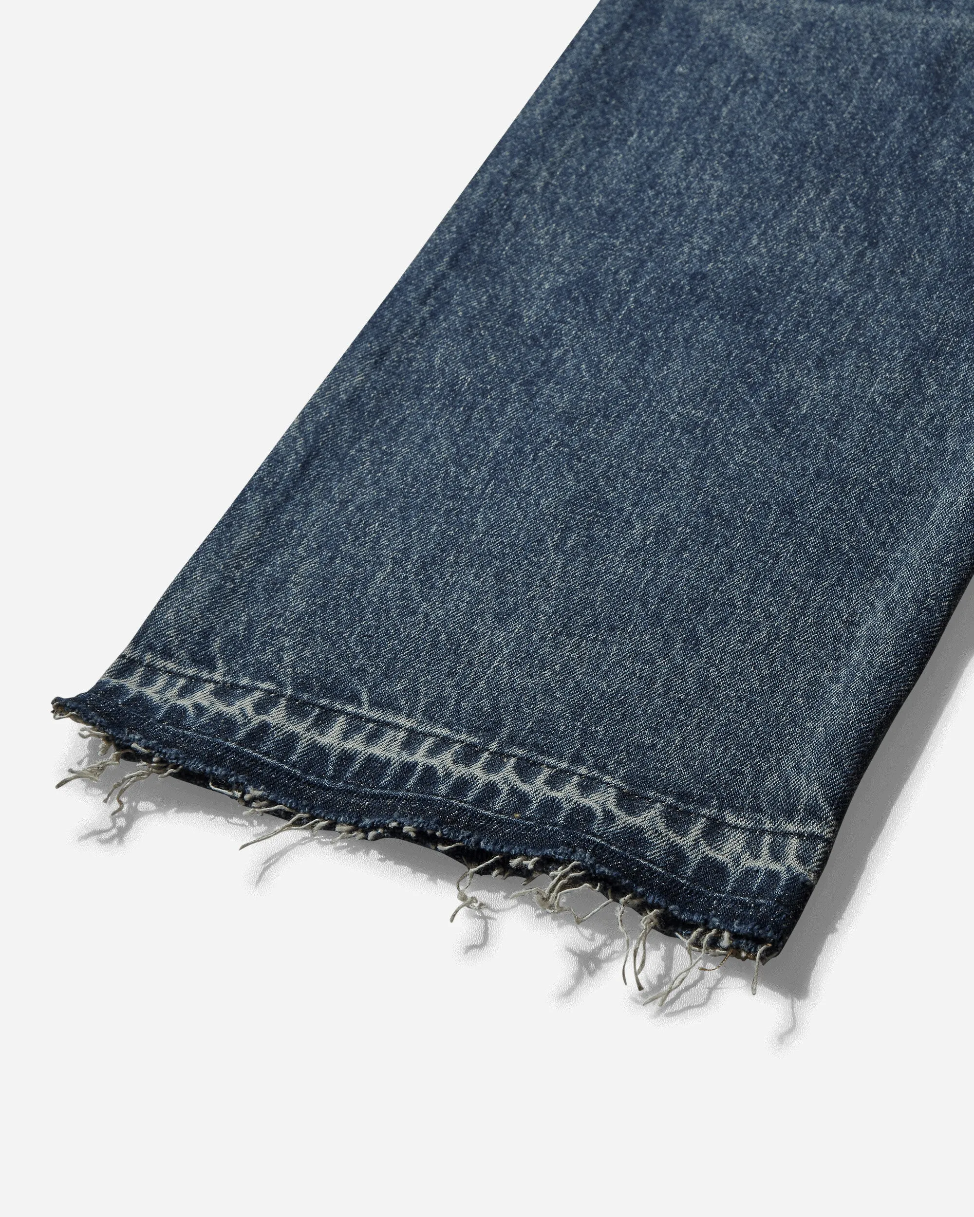 Men'S Washed Denim Pants Coated Used Indigo Comfortable Lake