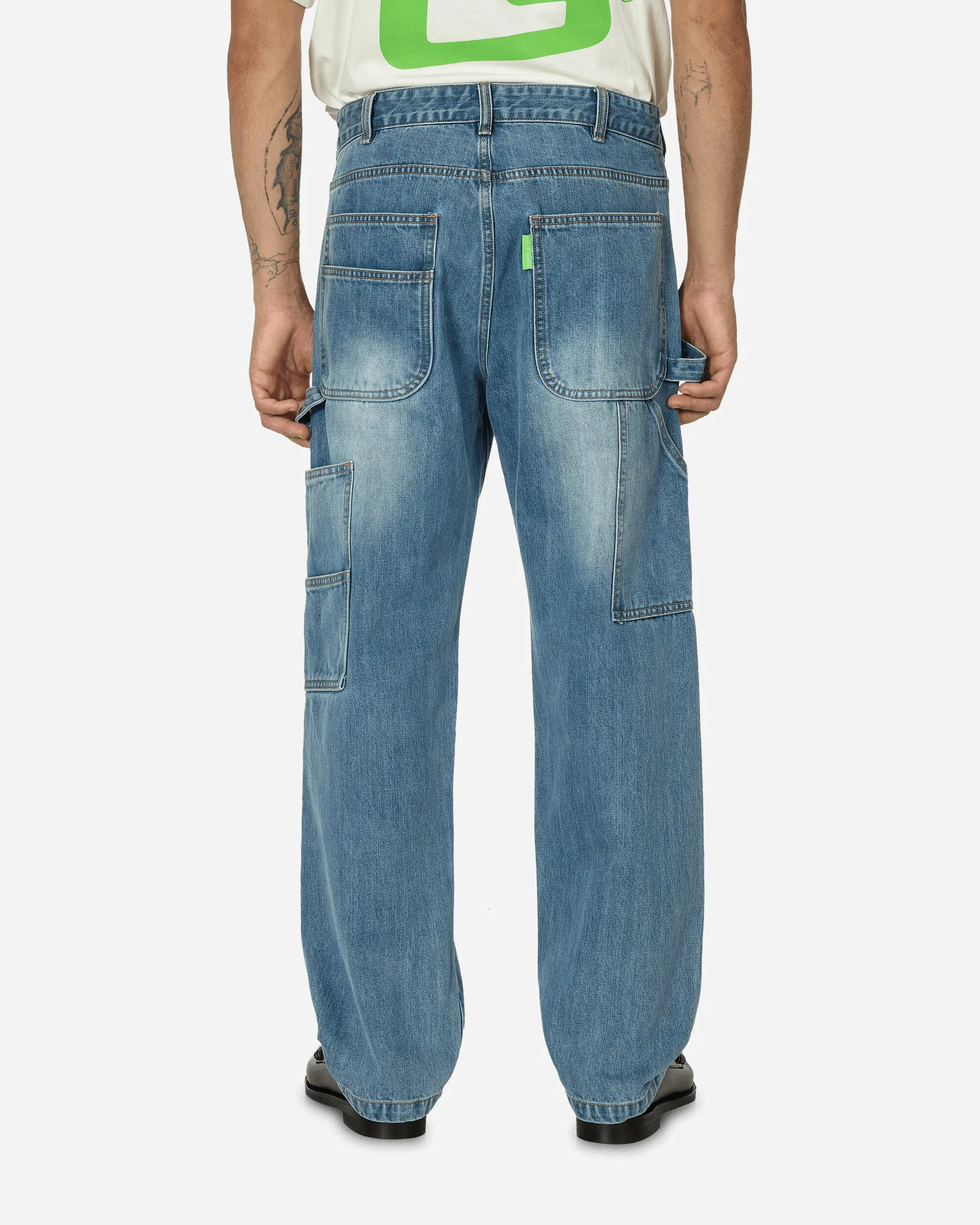 Selvedge Utility Jean Stone Wash Indigo Elastic Edges Design