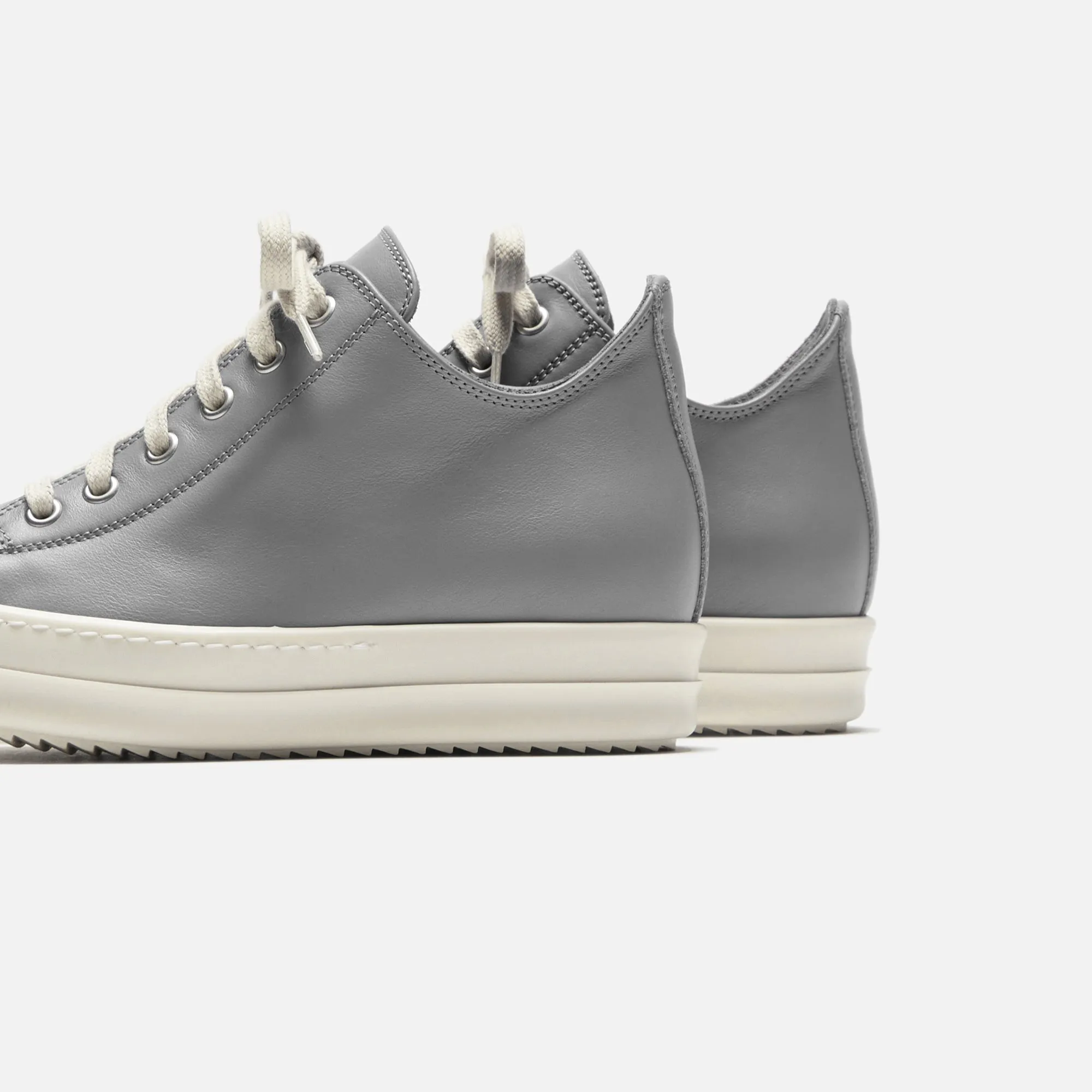 Unapologetically You Back To School Sale Rick Owens Low Sneaks - Scarpe In Pelle / Dust / Milk / Milk
