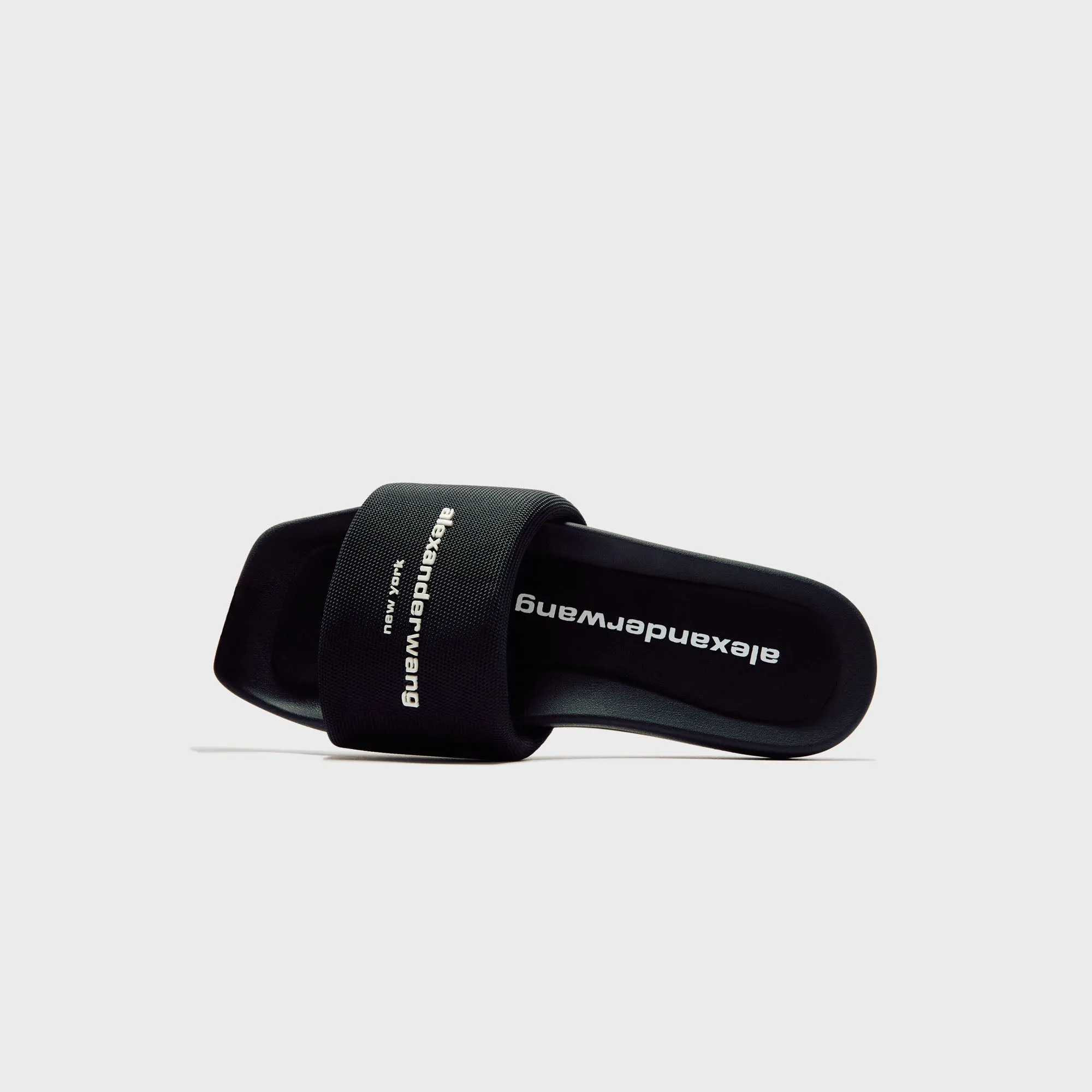 Alexander Wang Aw Pool Slide - Black Stretch Tassel