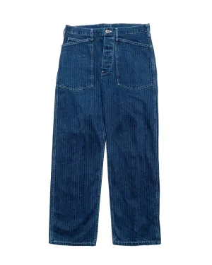 Anti - Mildew Look Post O'Alls Army Pants Herringbone Denim Double Indigo