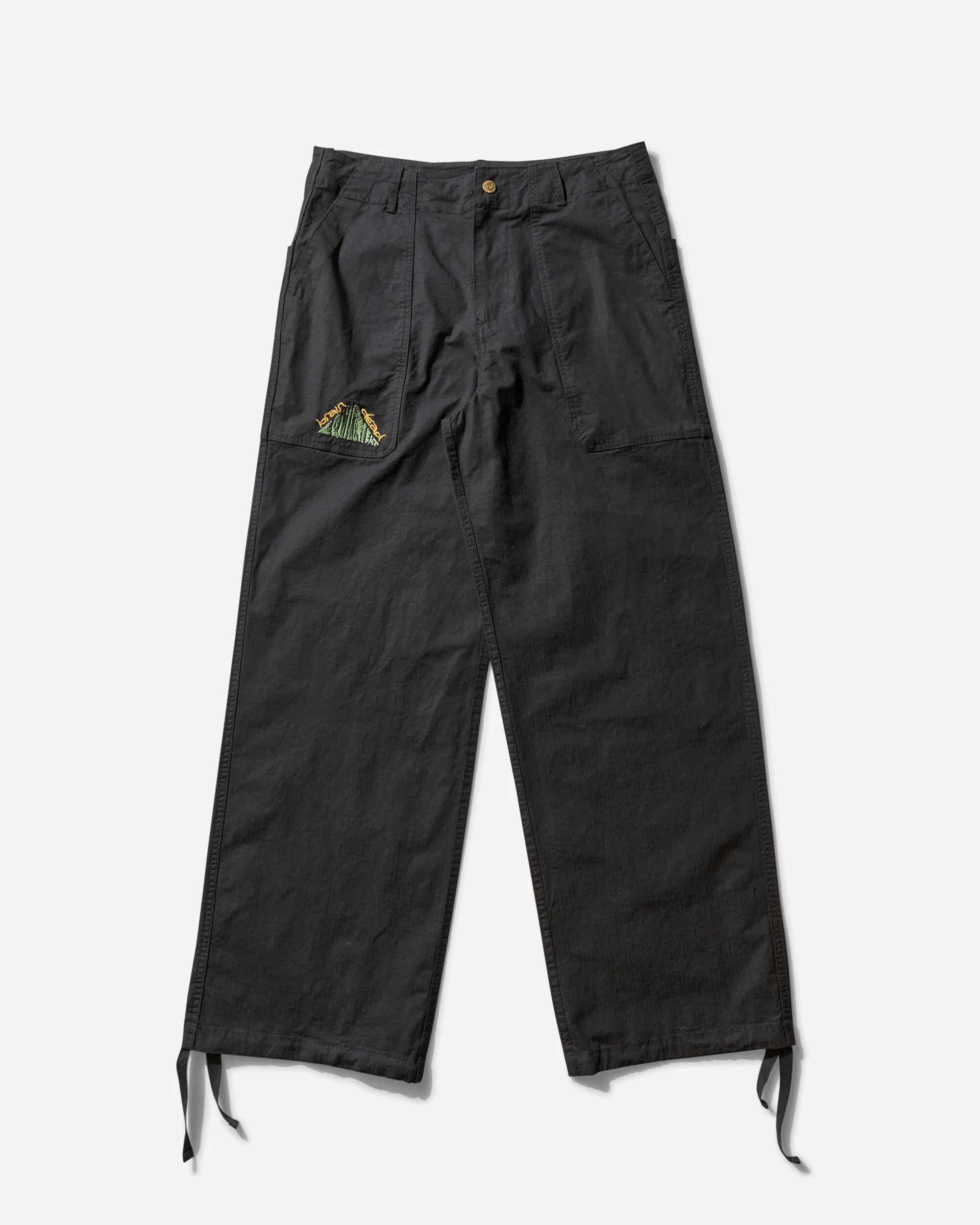 Men'S Fatigue Pants Black Velcroed