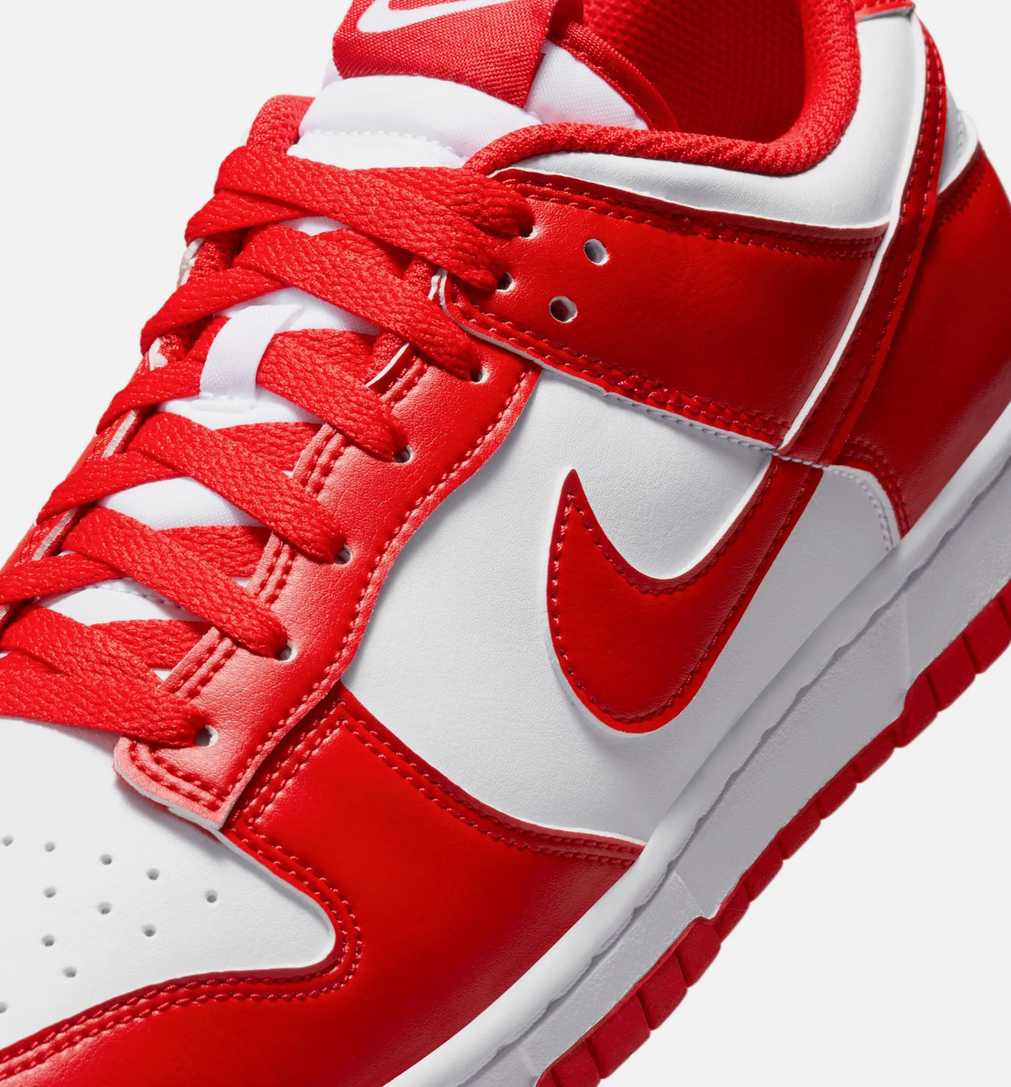 Comfortable Pull Tab Dunk Low St John Mens Lifestyle Shoe - White/University Red