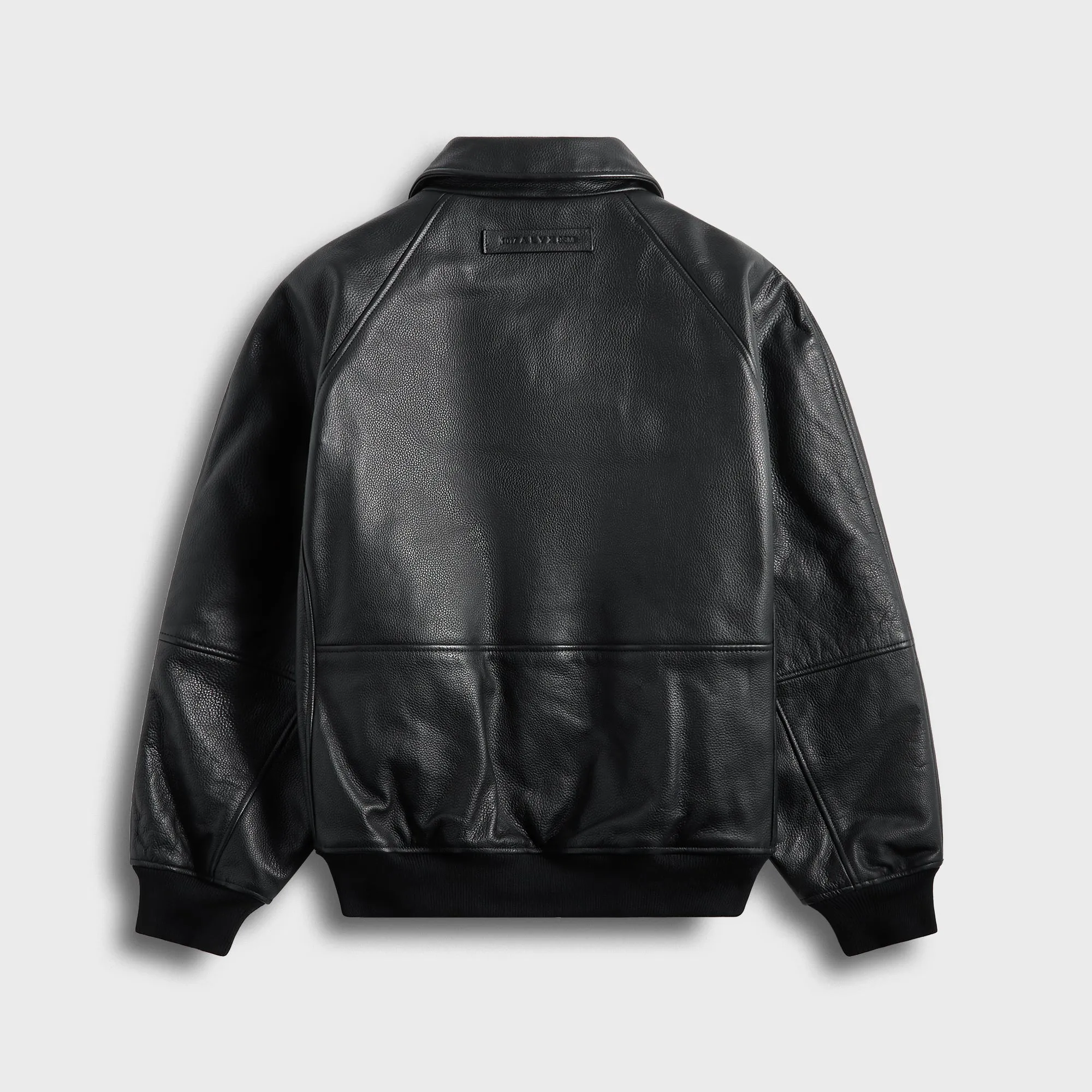 Alyx 9Sm Leather Varsity Jacket - Black Scooter Soft Face Opening