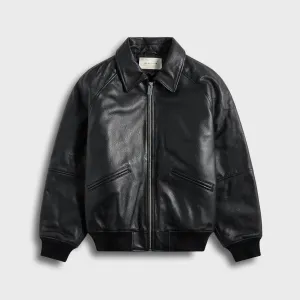 Comfort Compression Value For Money Feature Alyx 9Sm Leather Varsity Jacket - Black