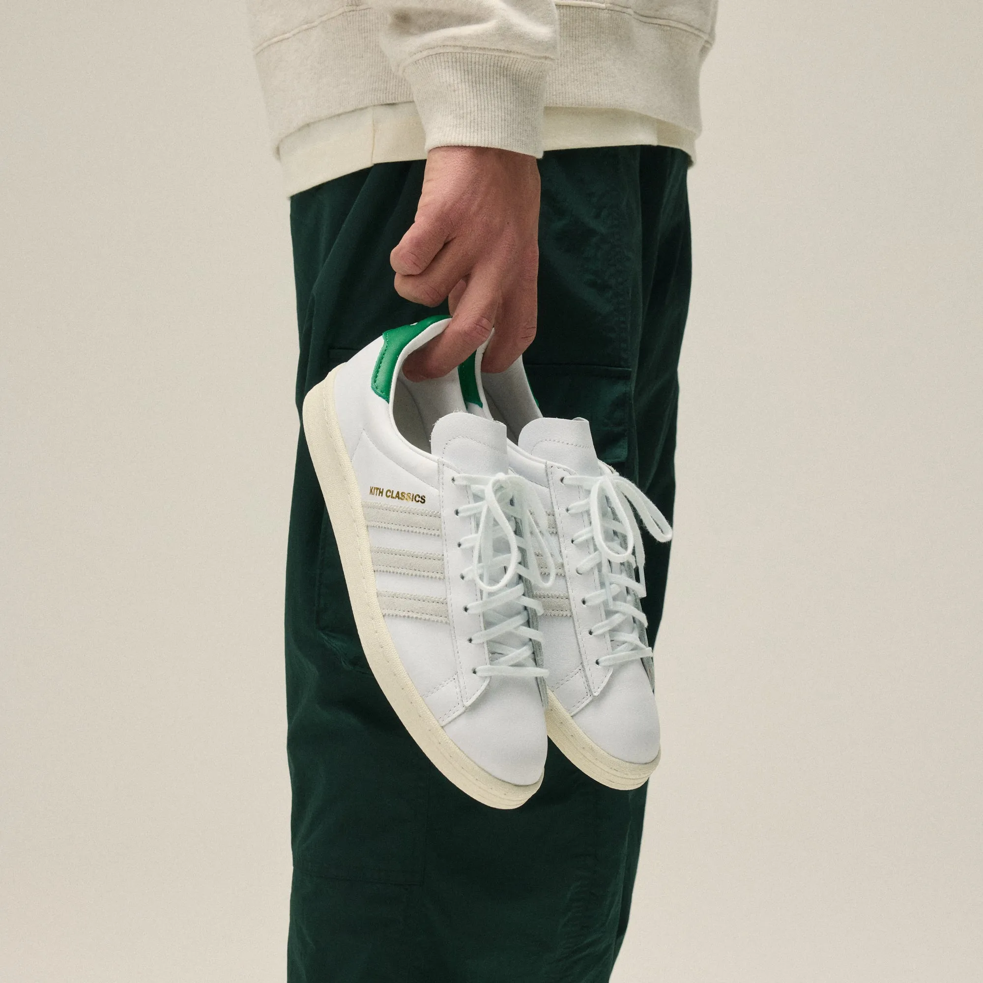 Black Friday Sale Kith Classics For Adidas Originals Campus 80S - White / Green