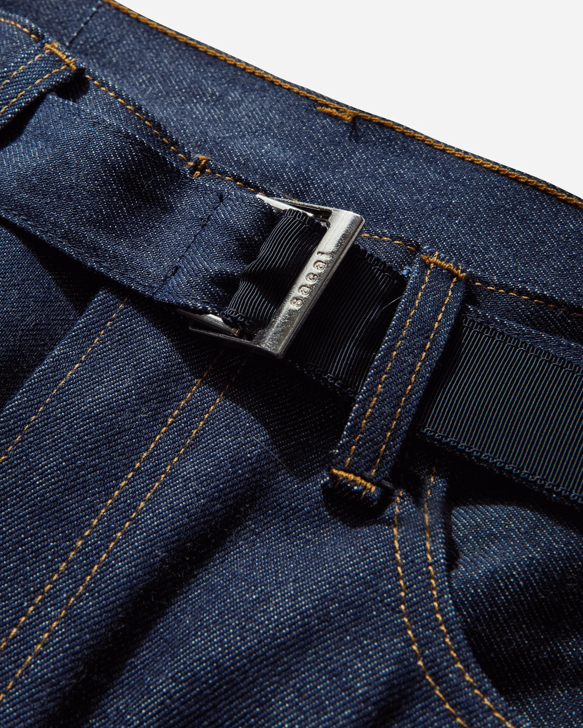 Comfortable Elastic Joyful Men'S Sacai Denim Pants Rinsed Indigo