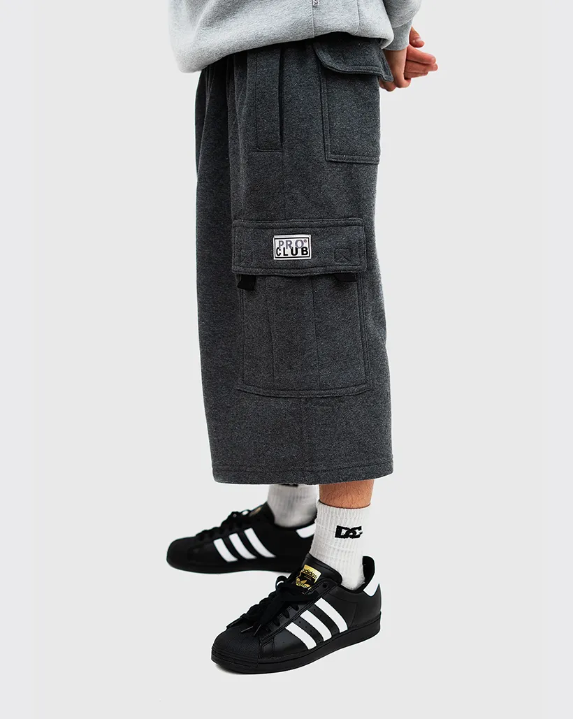 Dress Pro Club Fleece Cargo Shorts - Grey