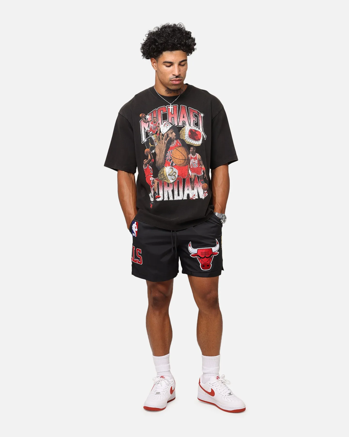 Short Classique Tissé Pro Standard des Chicago Bulls Noir