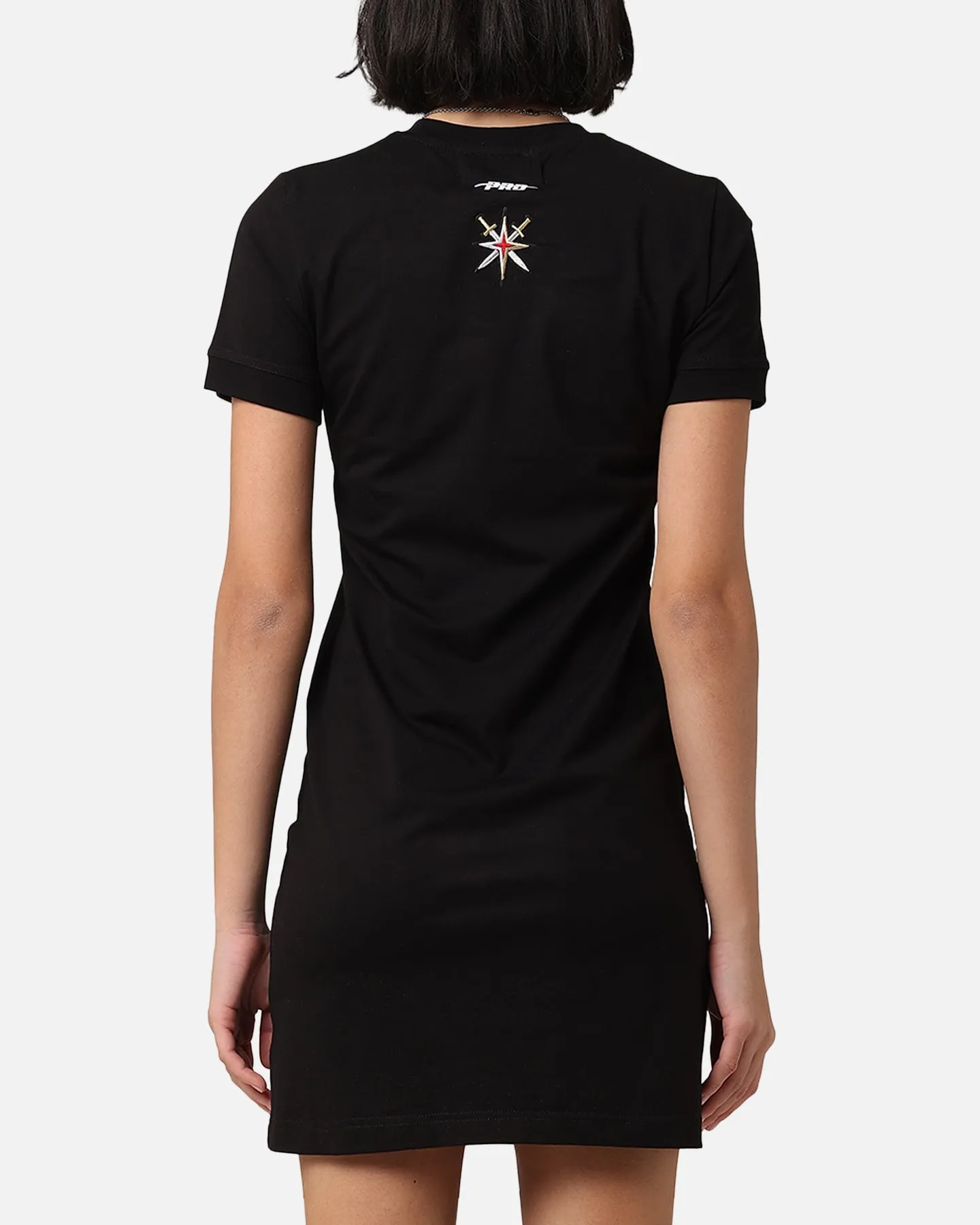 Pro Standard Women'S Vegas Golden Knights Bodycon Mini Dress Black Static Resistance