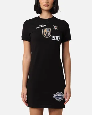 Pro Standard Women'S Vegas Golden Knights Bodycon Mini Dress Black Comfortable Achilles Support Comfortable Scallop