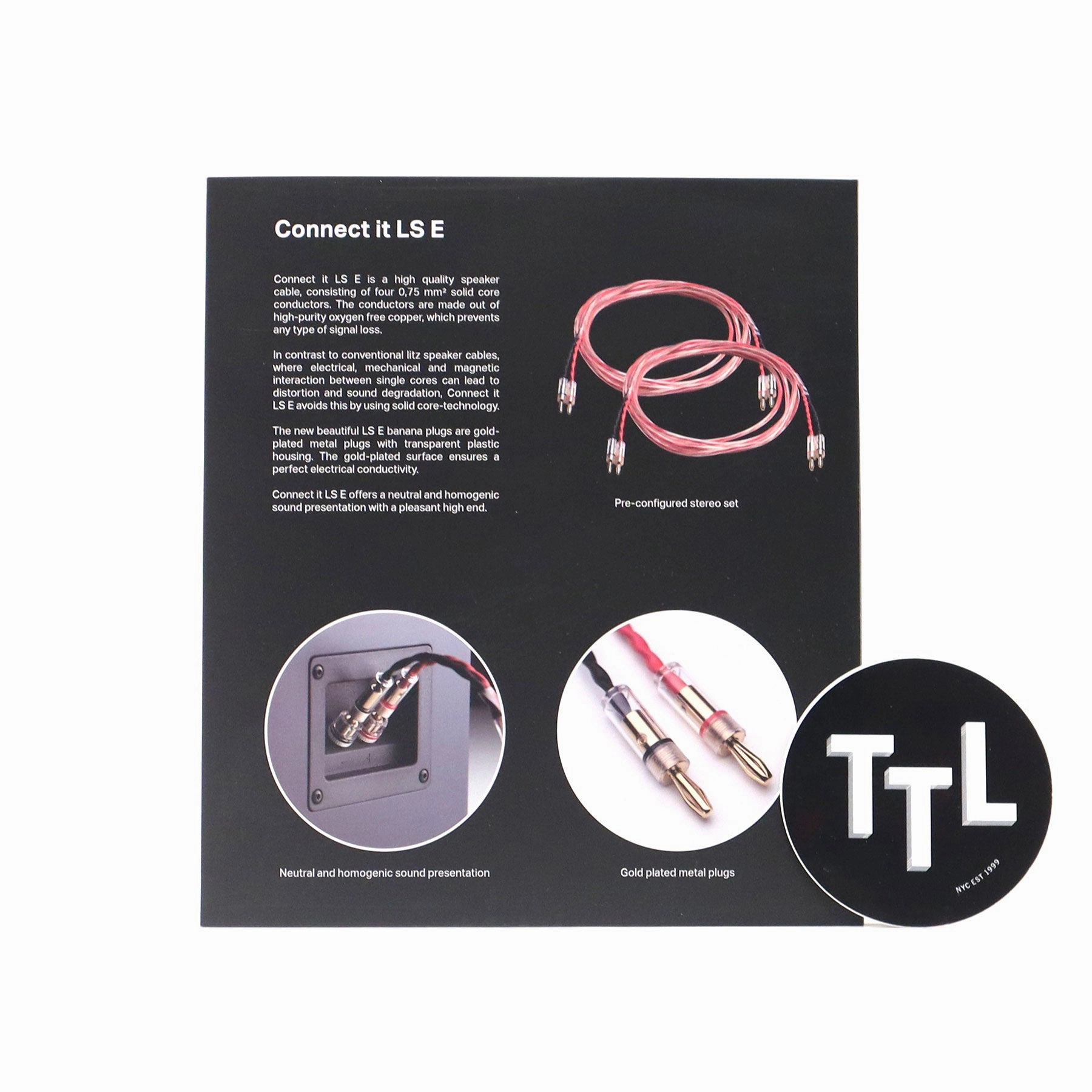 Pro-Ject: Connect It LS E Speaker Cables - 3.0m / Pair (Open Box Special)