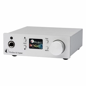 Pro-Ject: Pre Box S2 Digital - Silver (Open Box Special) hi-fi DAC amp combo,hi-fi speaker impedance matcher,hi-fi RCA switch