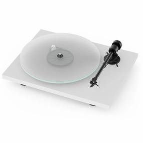 Pro-Ject: T1 BT Bluetooth Turntable - Satin White hi-fi digital music server,hi-fi speaker wall mount,hi-fi amp upgrade