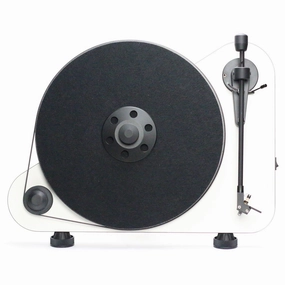 Pro-Ject: Vertical Turntable Right w/ Bluetooth - White (VT-E BT R) hi-fi DAC amp combo,hi-fi speaker impedance matcher,hi-fi RCA switch