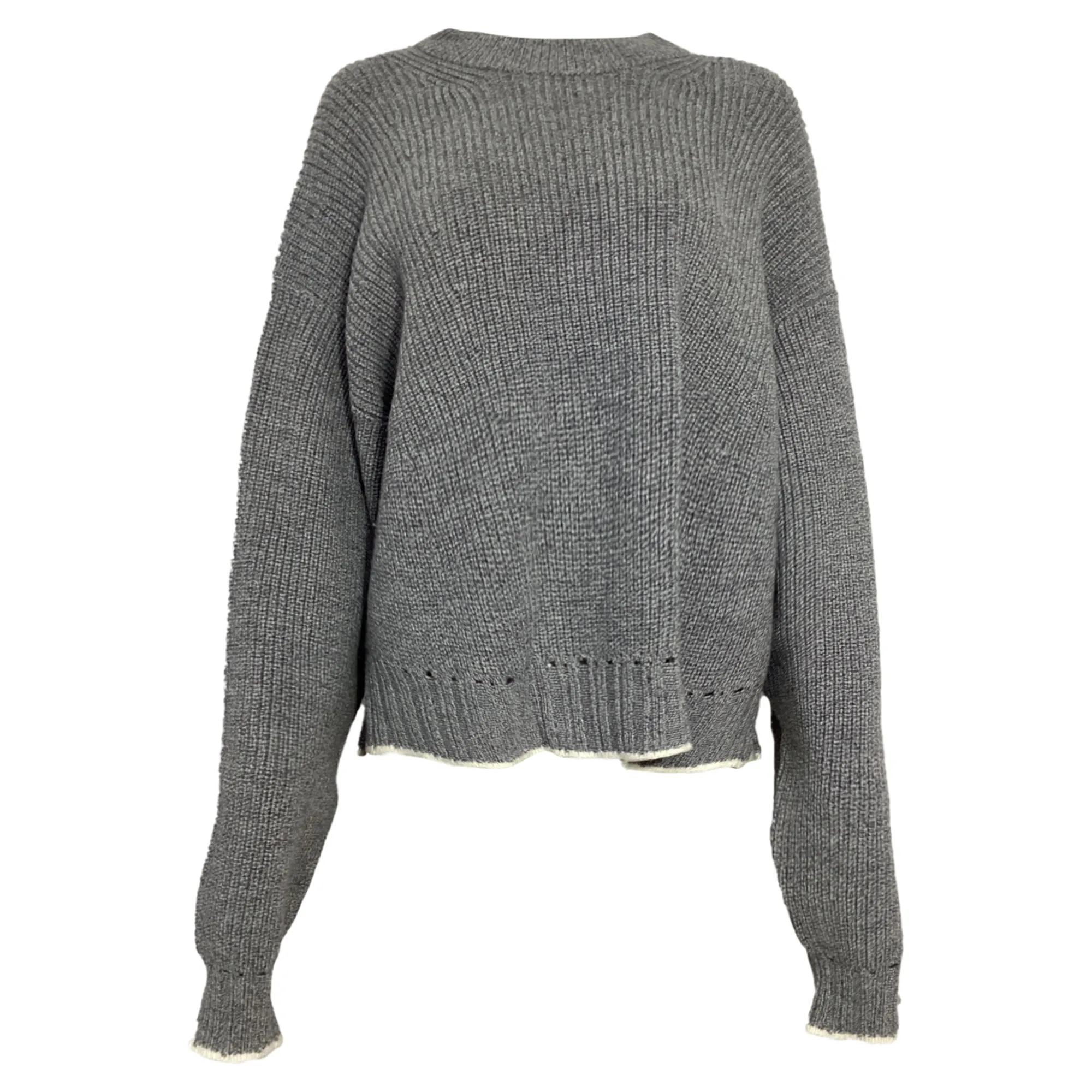 Pull Proenza Schouler White Label à motifs découpés en laine grise