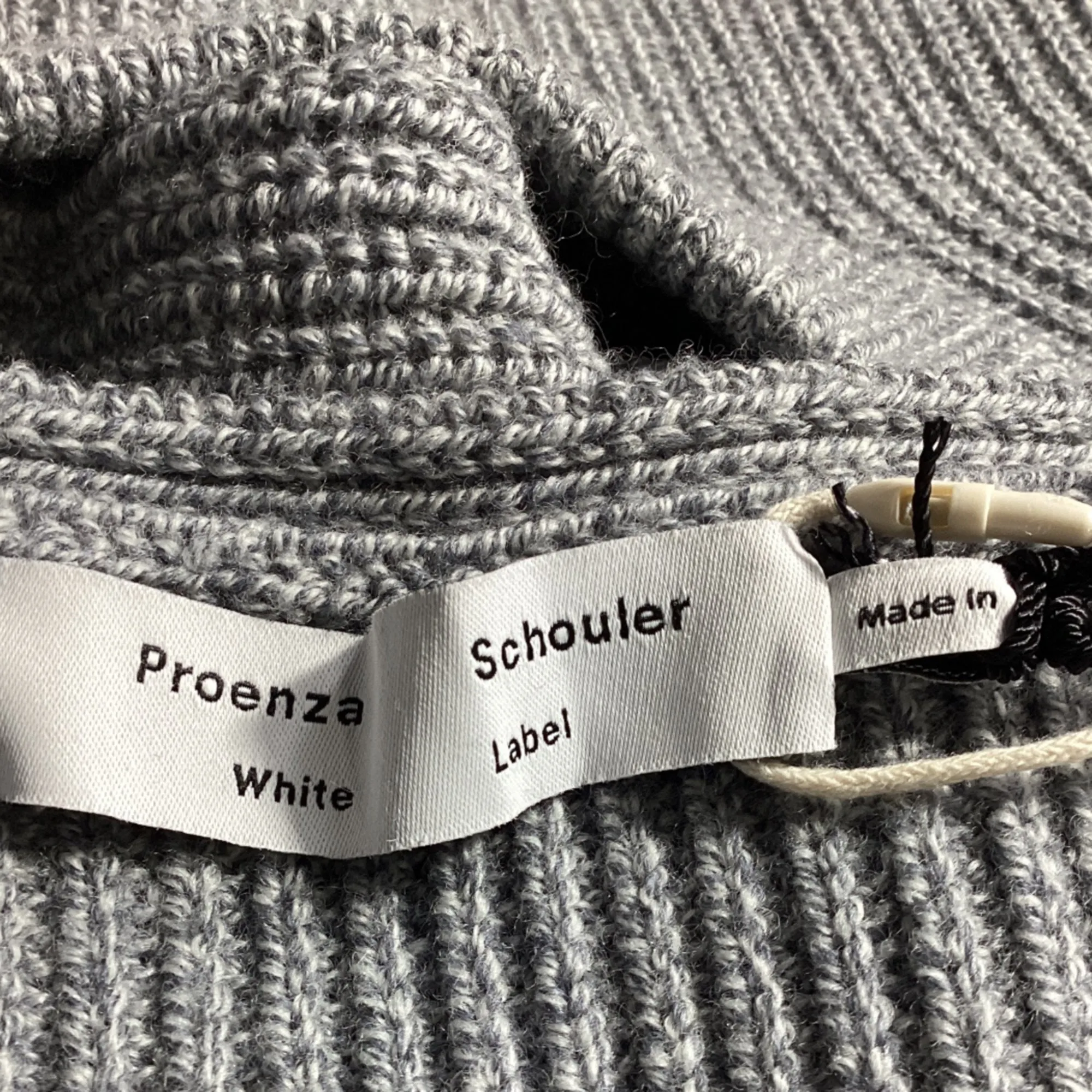 Pull Proenza Schouler White Label à motifs découpés en laine grise