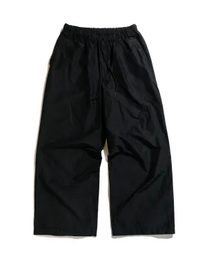 Marka Adjustable Hem Easy Wide Pants Organic Cotton Silk High Count Typewriter Black Soft Design