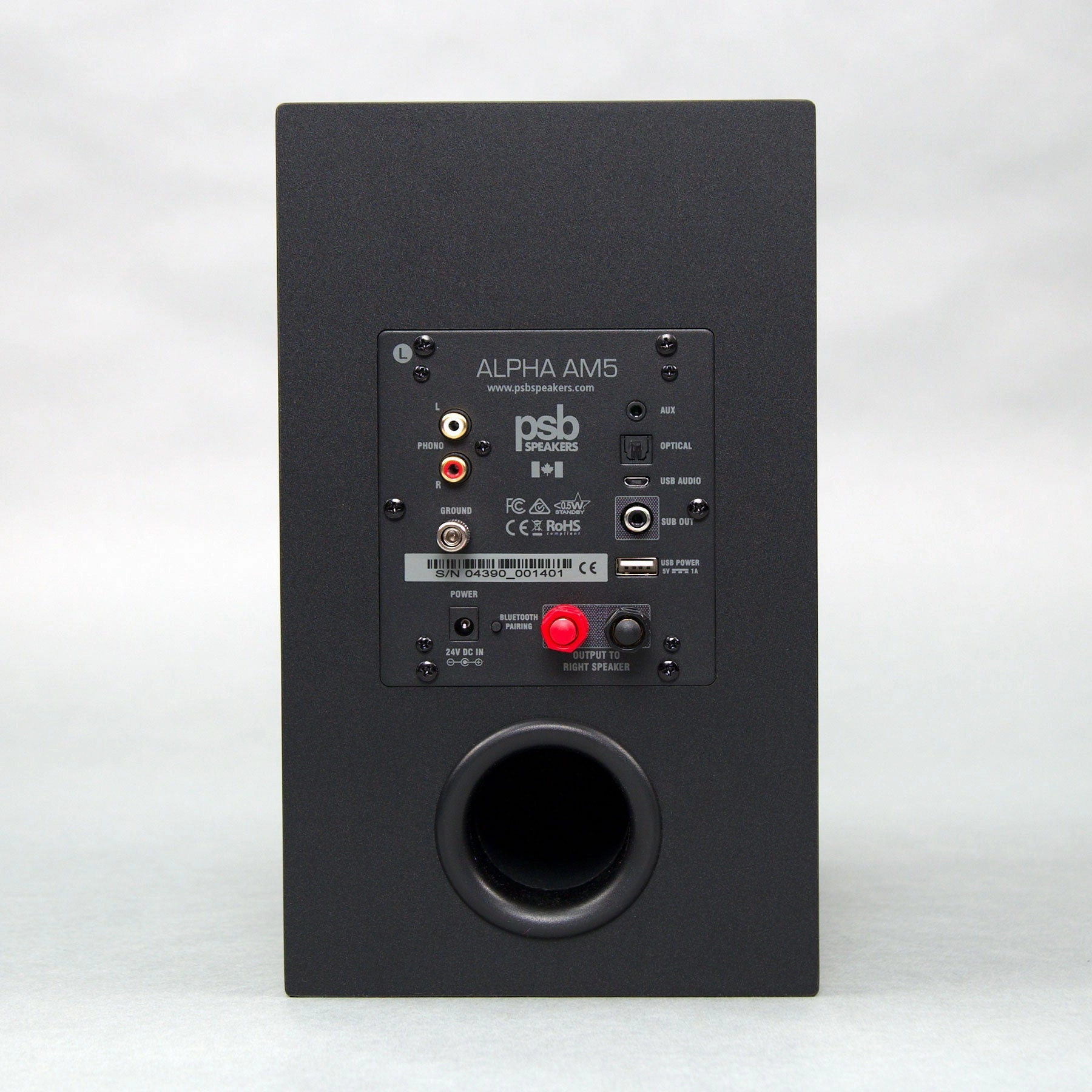 PSB Speakers: Alpha AM5 Powered Bookshelf Speakers - Black