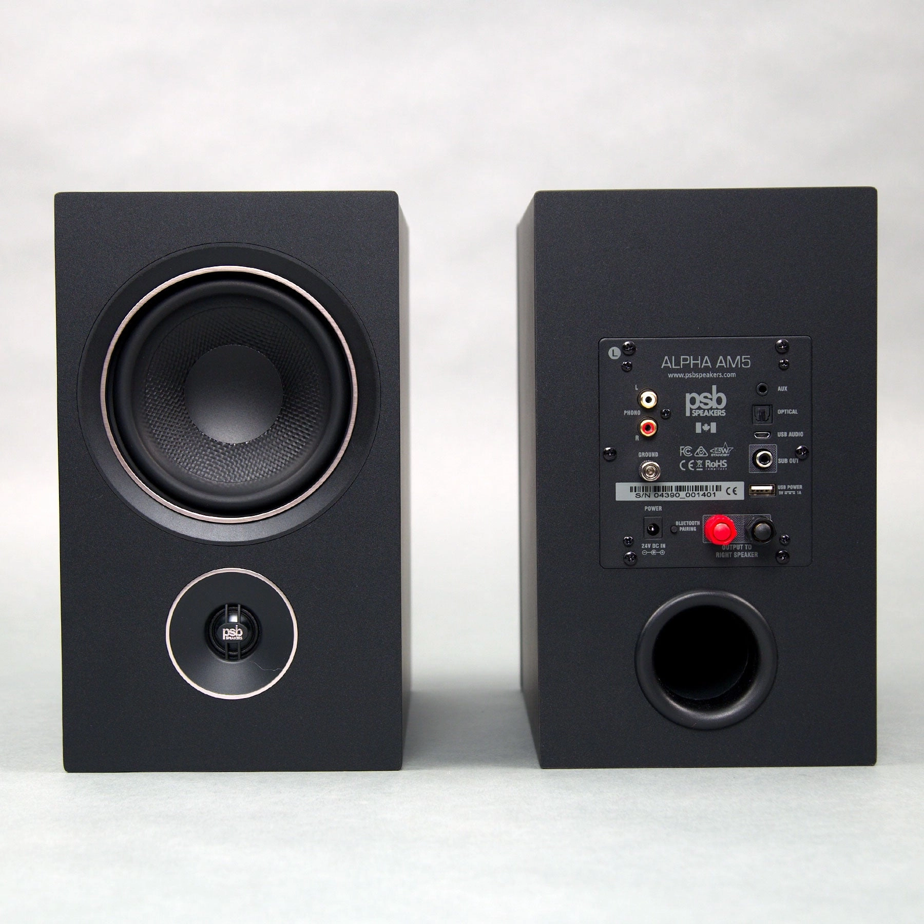 PSB Speakers: Alpha AM5 Powered Bookshelf Speakers - Black hi-fi digital music server,hi-fi speaker wall mount,hi-fi amp upgrade