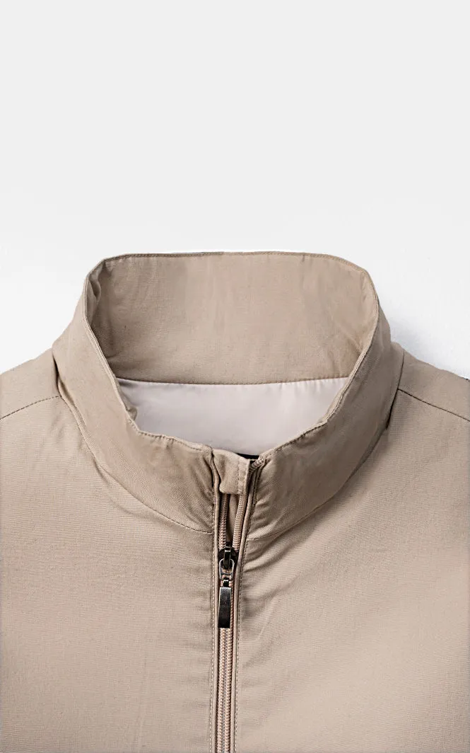 Self-Enhancement Secret Look Puffer  Sleeveless Jacket Light Khaki